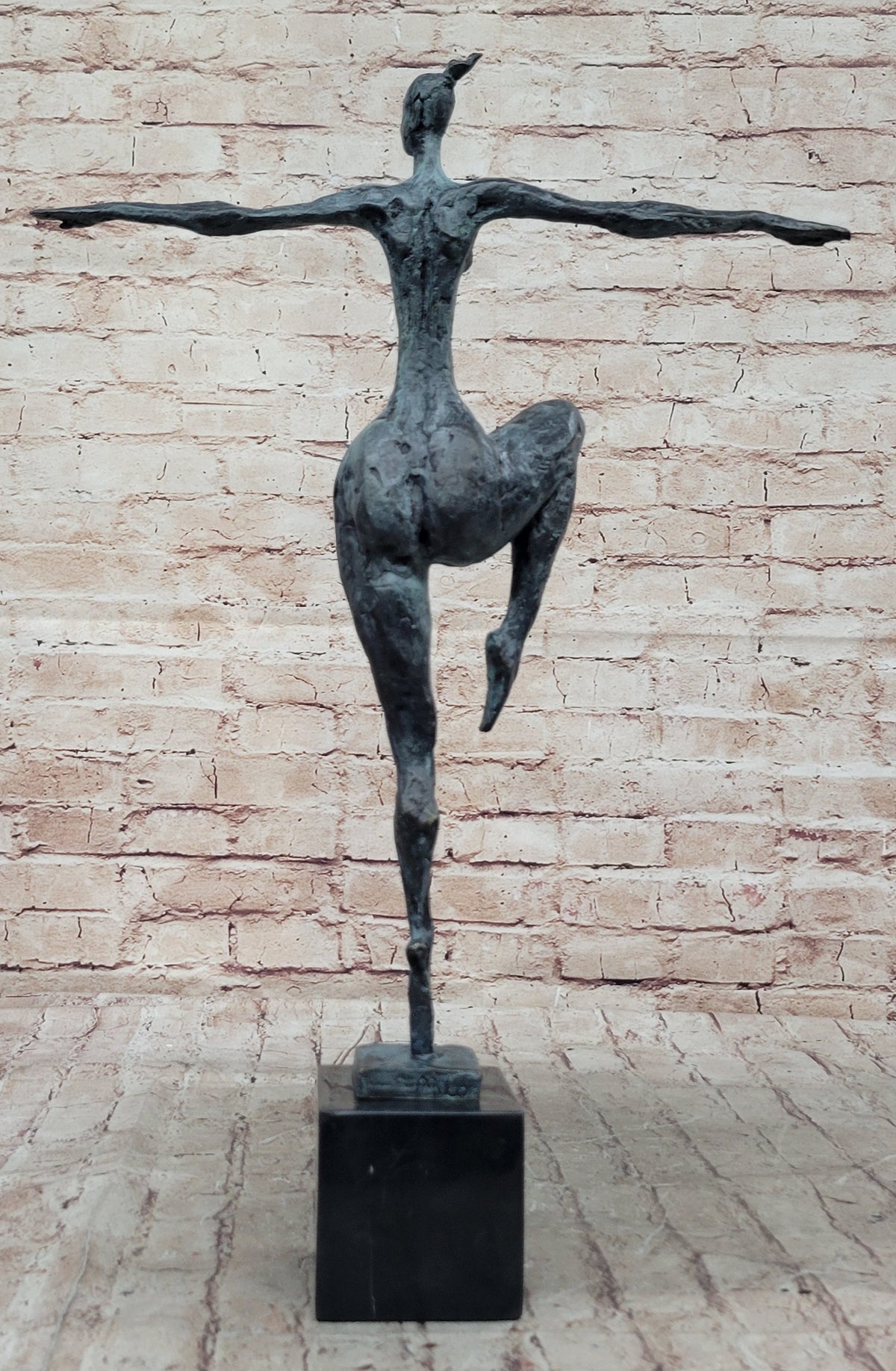 Miguel Lopez or Milo Art: Abstract Ballerina, Hot Cast Bronze Sculpture Statue