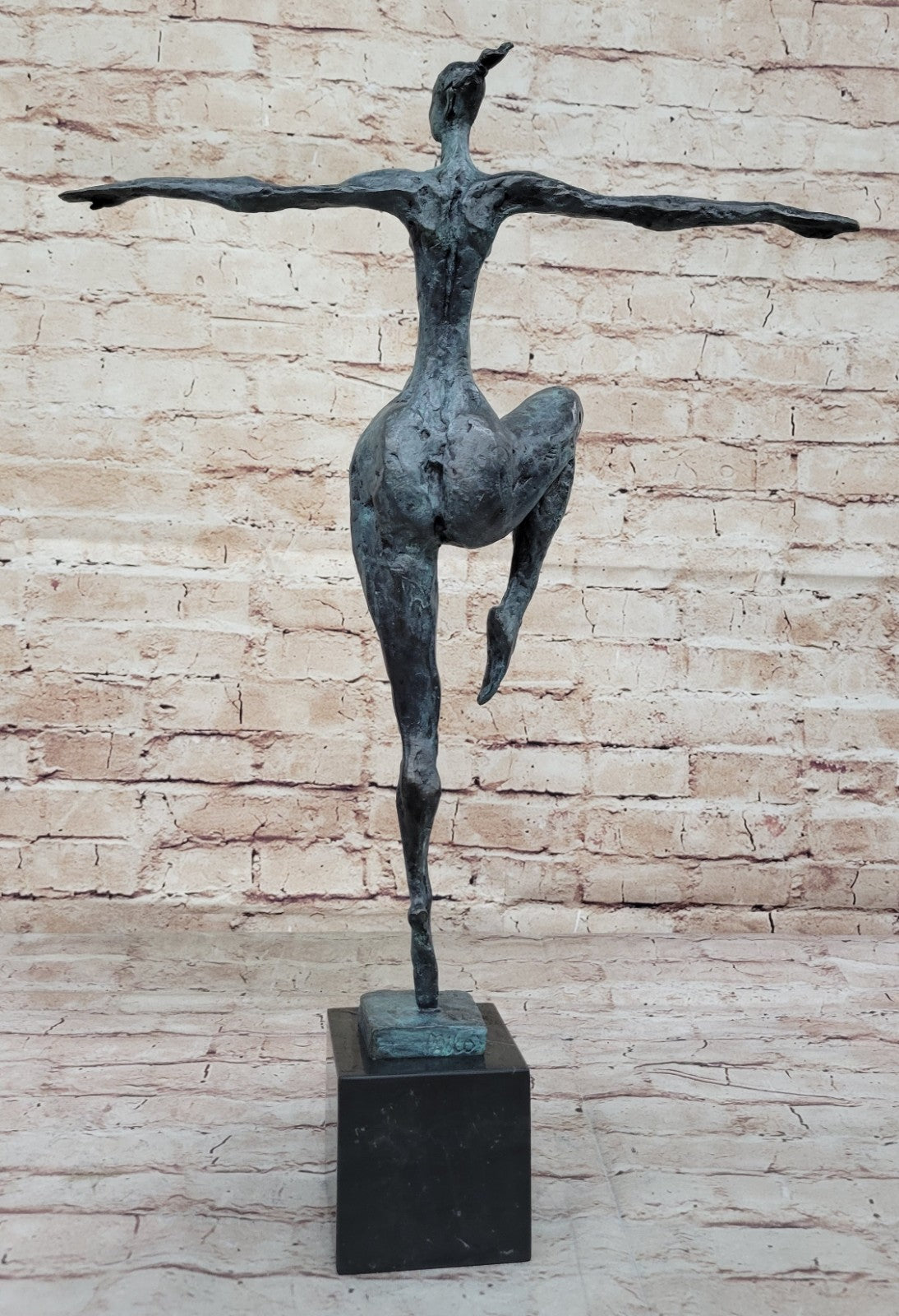 Miguel Lopez or Milo Art: Abstract Ballerina, Hot Cast Bronze Sculpture Statue