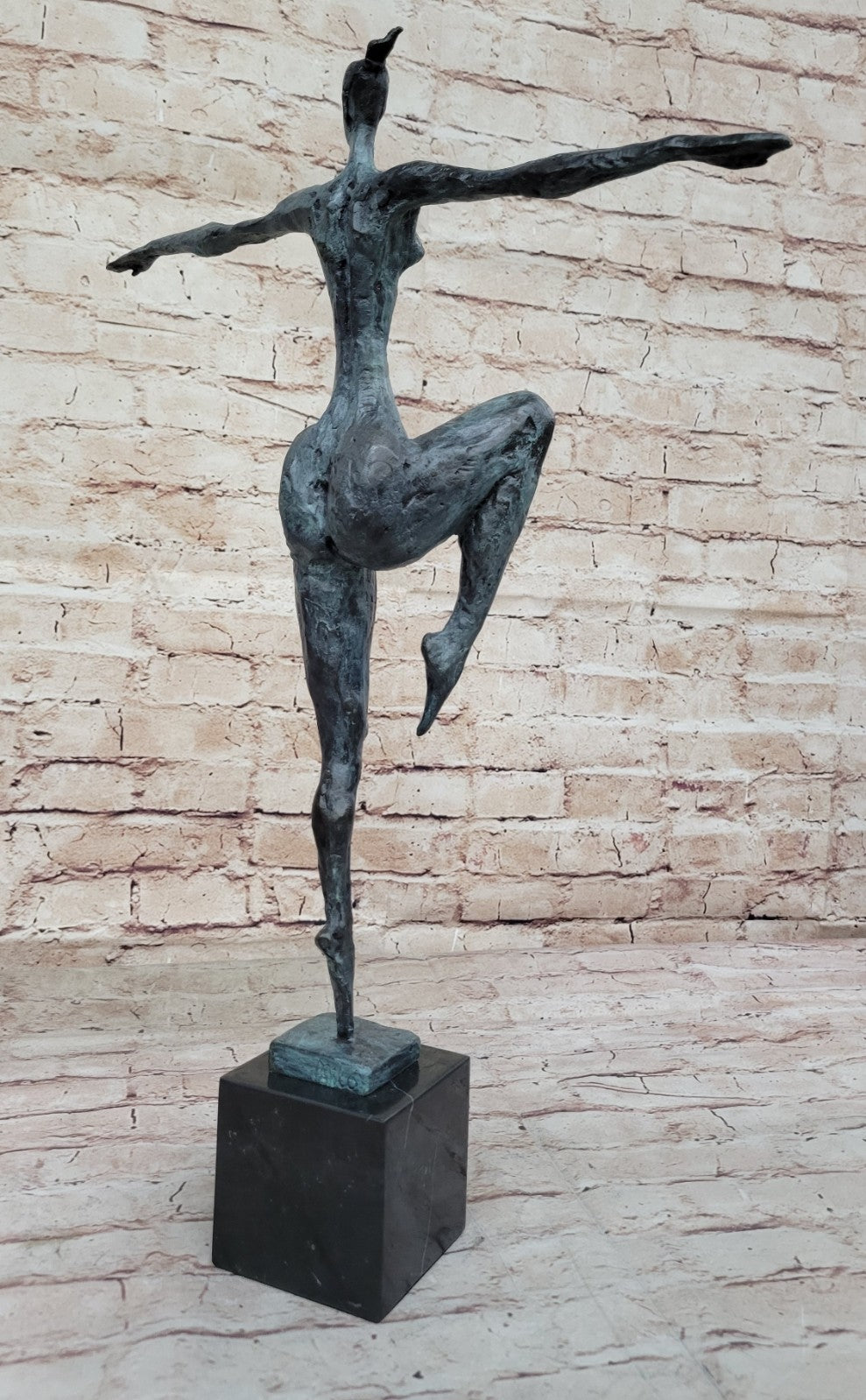 Miguel Lopez or Milo Art: Abstract Ballerina, Hot Cast Bronze Sculpture Statue
