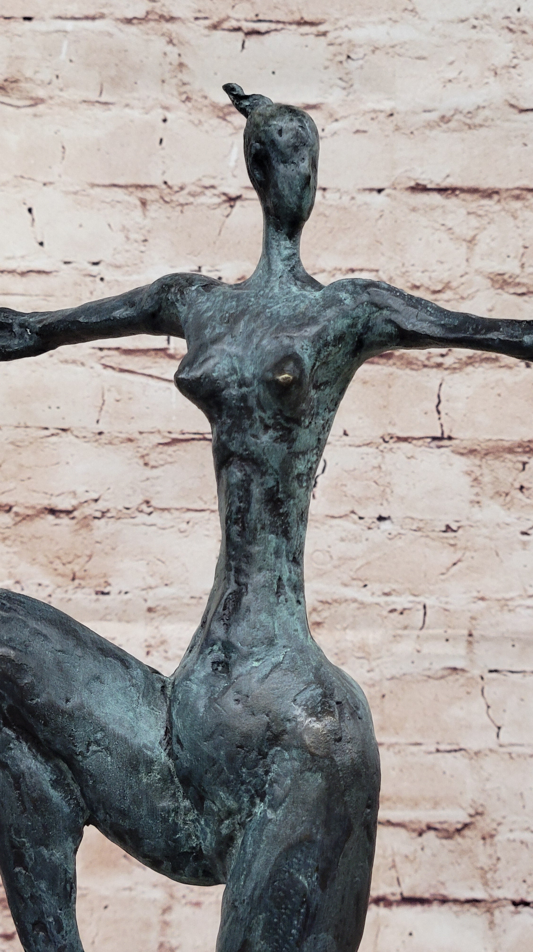 Miguel Lopez or Milo Art: Abstract Ballerina, Hot Cast Bronze Sculpture Statue