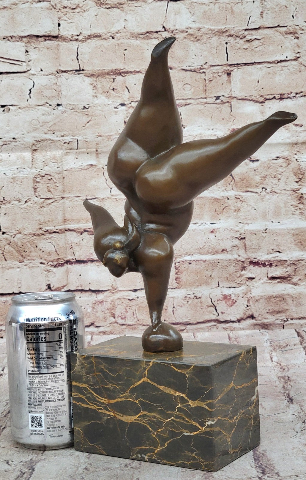 Original Milo Abstract Nude Girl Tribute to Botero Style Bronze Sculpture Decor