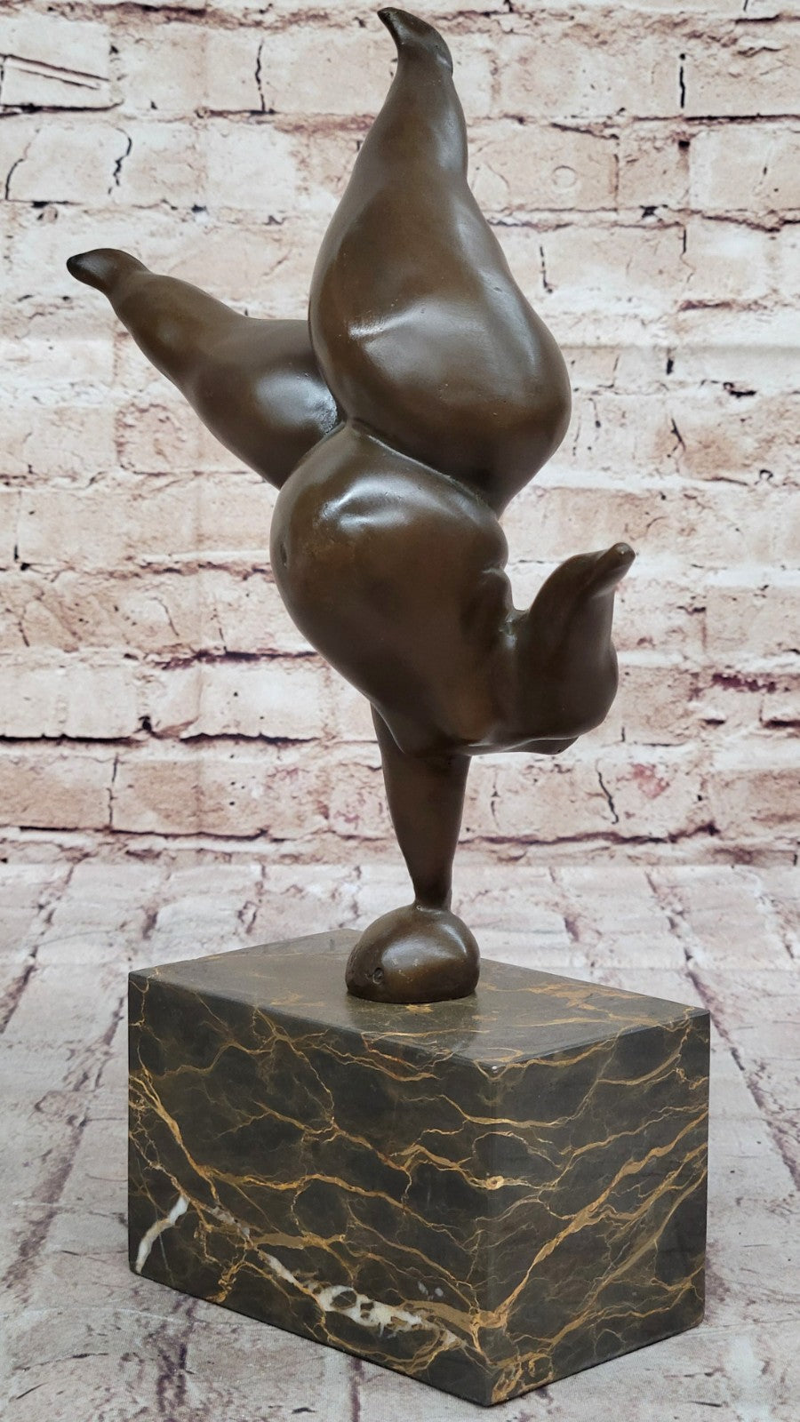 Original Milo Abstract Nude Girl Tribute to Botero Style Bronze Sculpture Decor