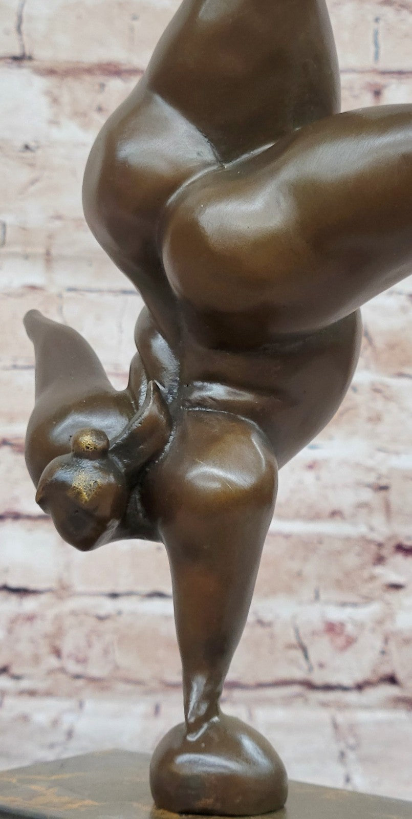 Original Milo Abstract Nude Girl Tribute to Botero Style Bronze Sculpture Decor