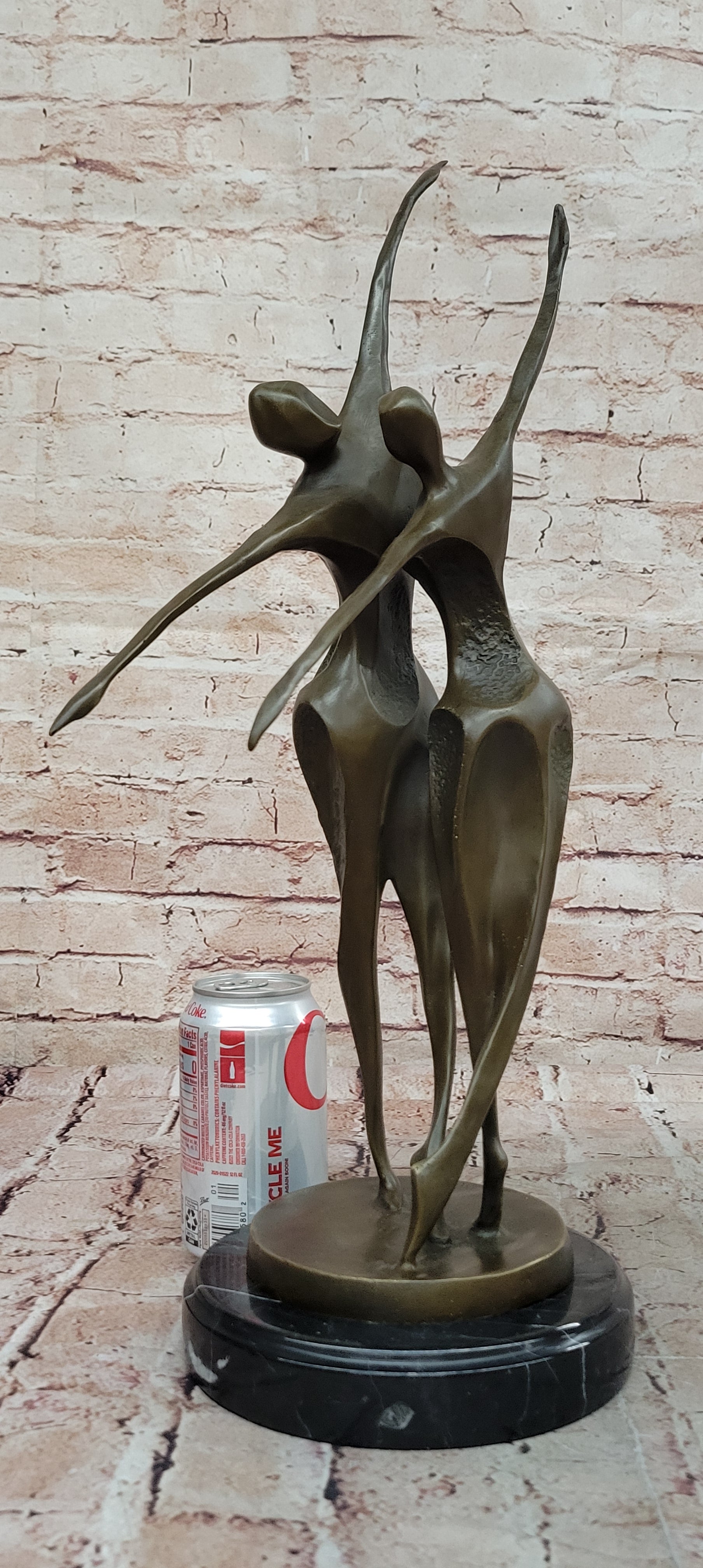 Unique Abstract Midcentury Art - Two Dancer Modern Bronze Statue by Milo