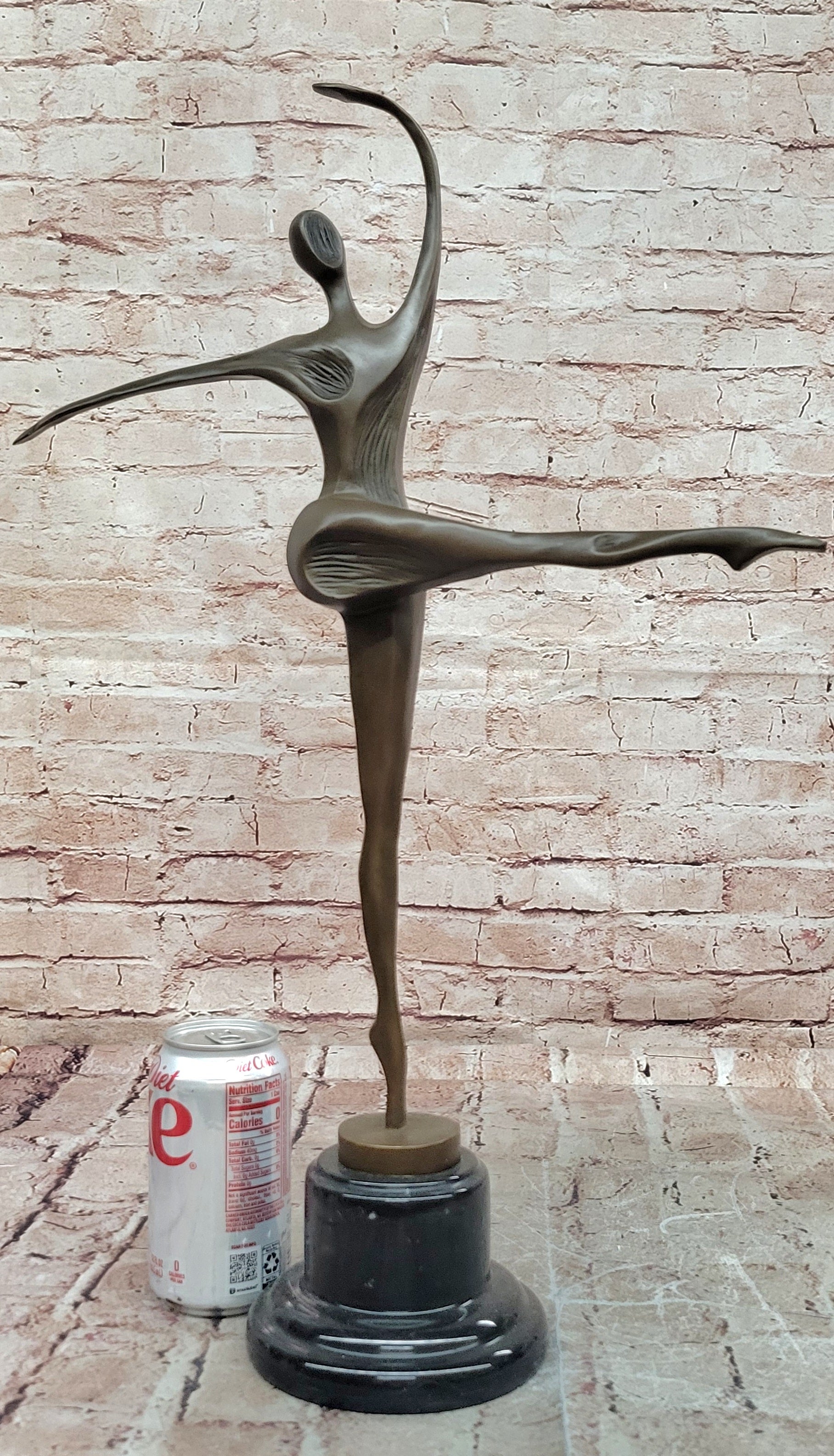 Signed Milo Bronze Ballerina Sculpture Abstract Modern Art Decor Statue