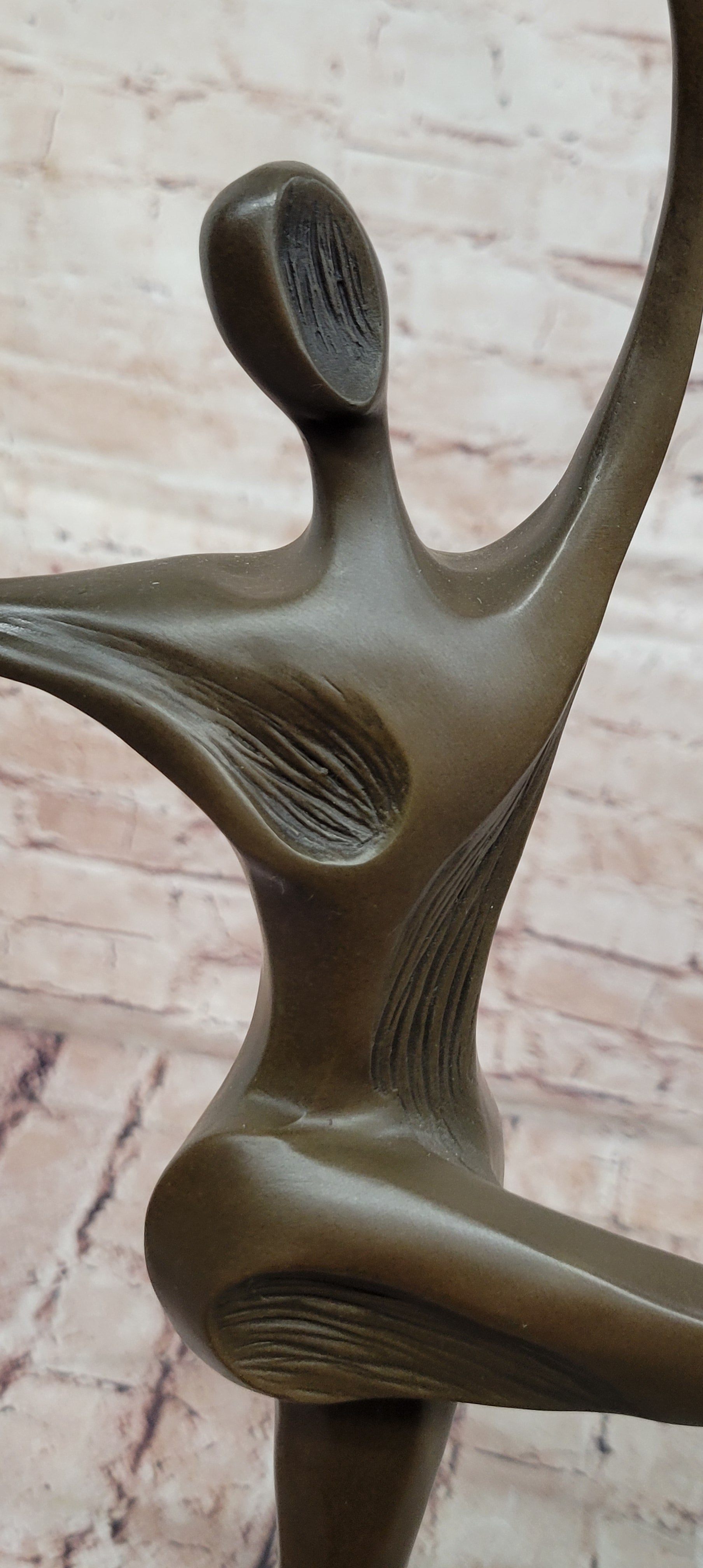 Signed Milo Bronze Ballerina Sculpture Abstract Modern Art Decor Statue