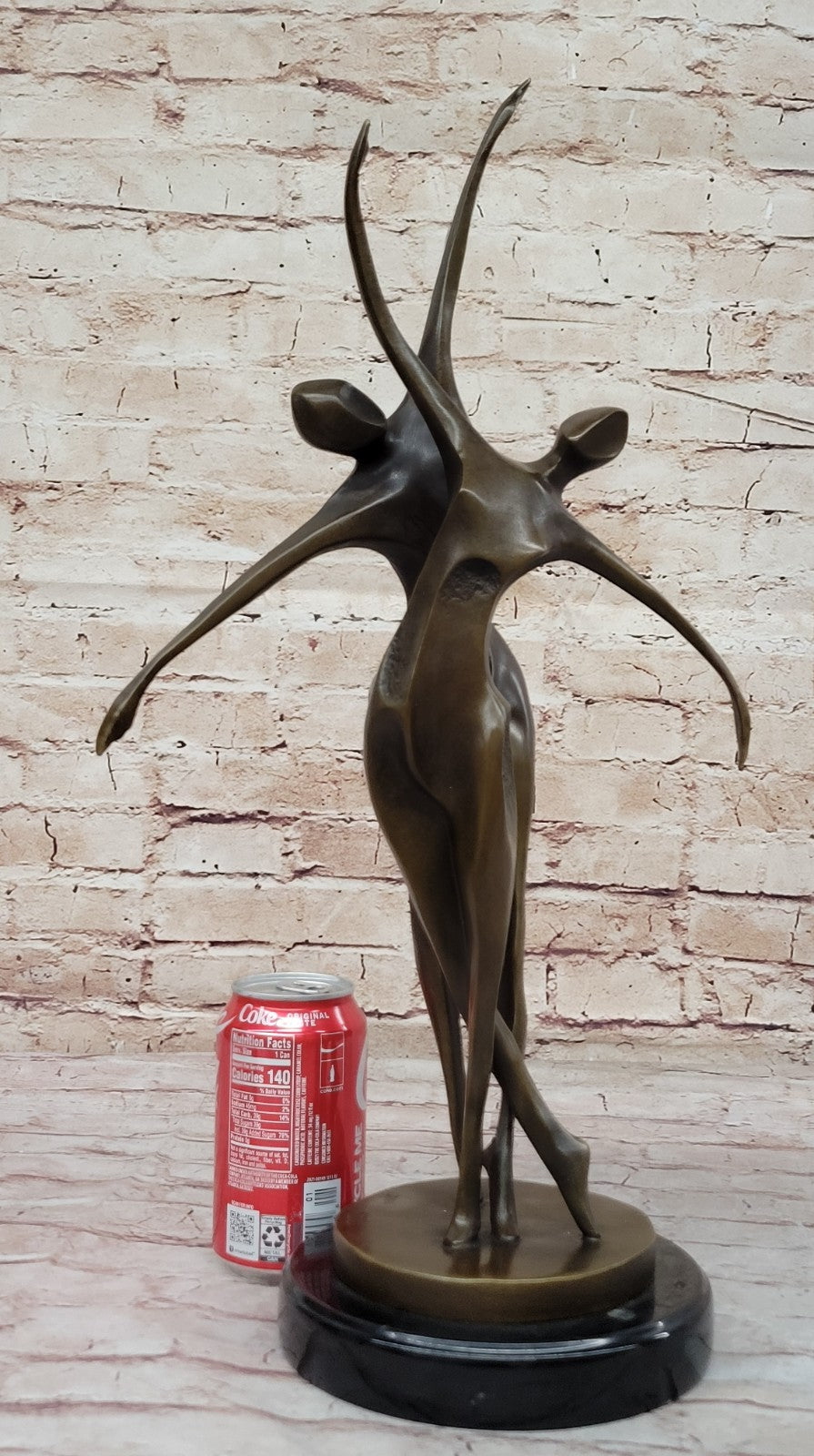 Elegant Home Office Decor: Signed Milo Bronze Sculpture, Abstract Shall We Dance Collectible