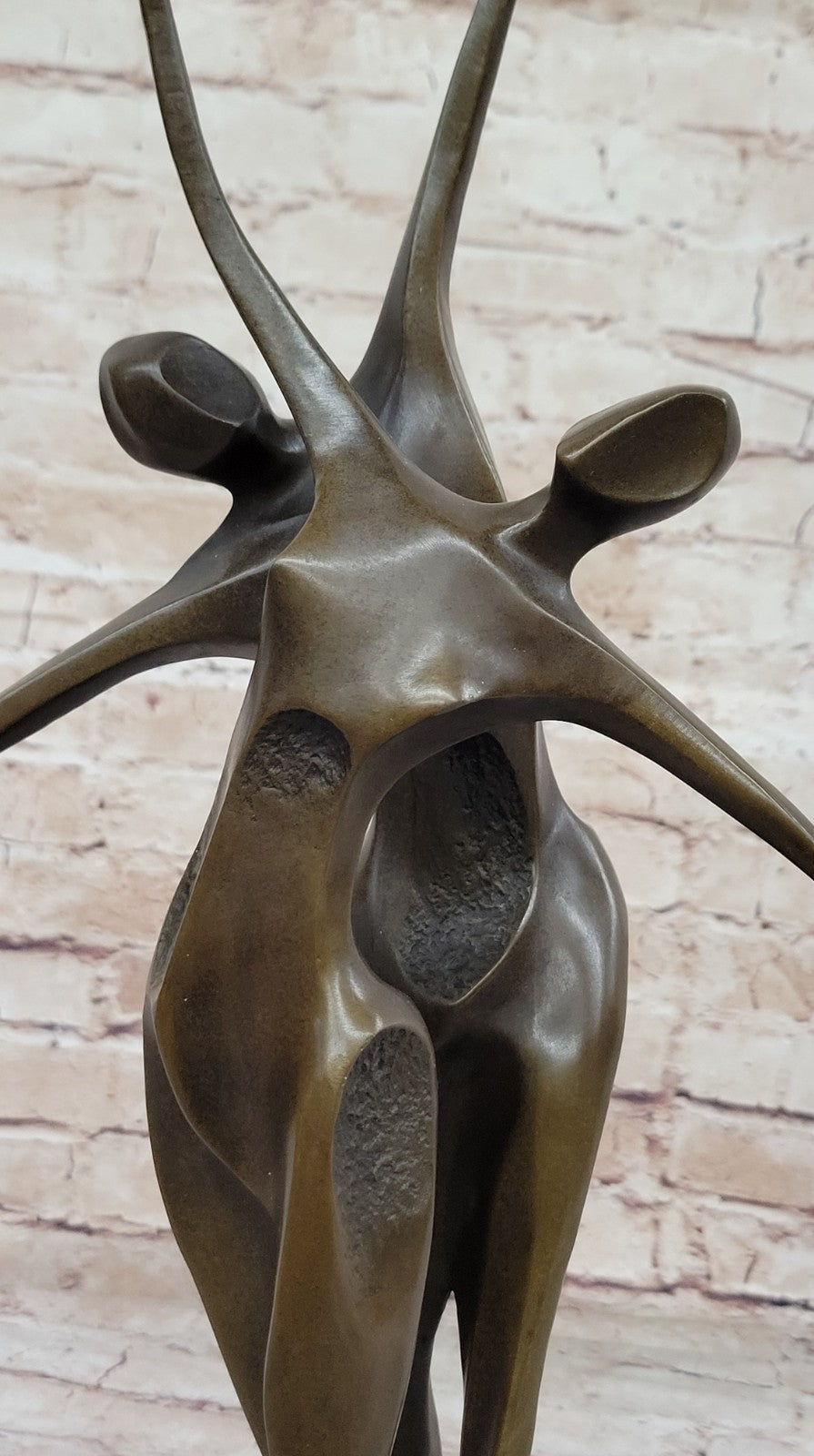 Elegant Home Office Decor: Signed Milo Bronze Sculpture, Abstract Shall We Dance Collectible