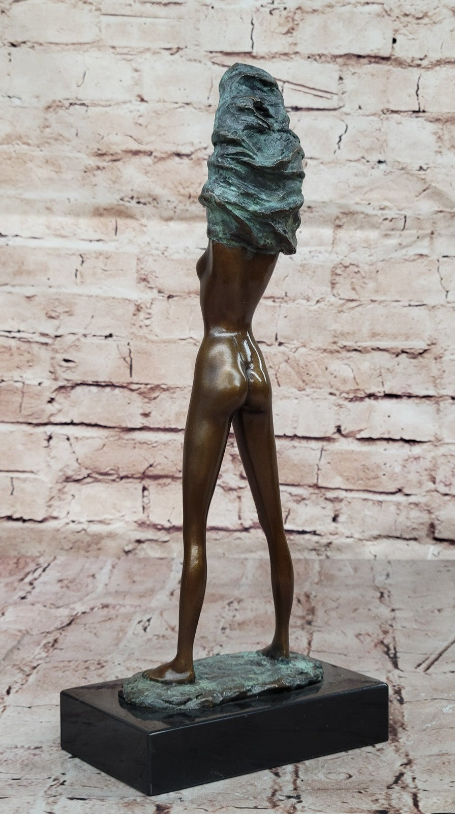 Bronze Sculpture by Italian artist M.Nick Nude Girl Hot Cast Detailed Statue