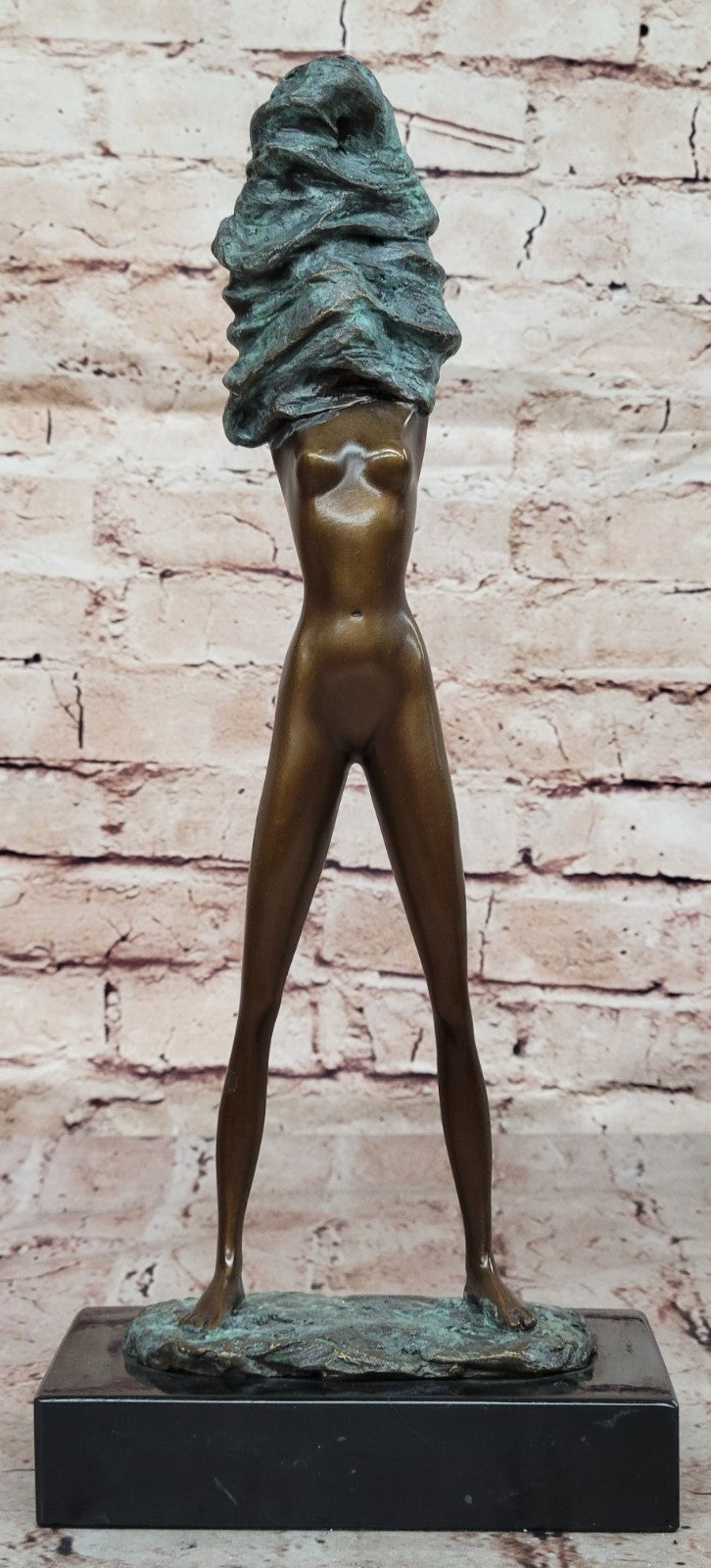 Bronze Sculpture by Italian artist M.Nick Nude Girl Hot Cast Detailed Statue