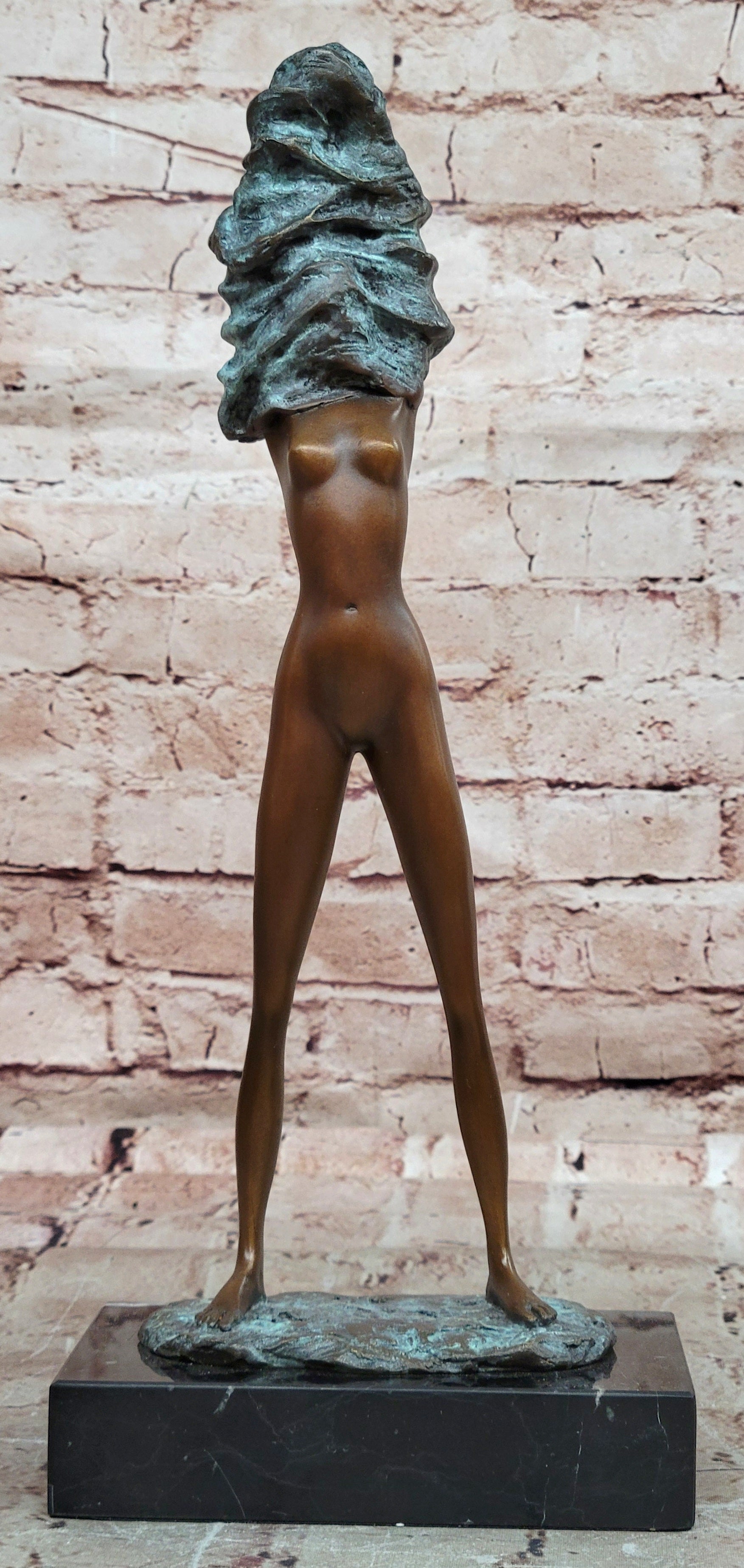 Modern Abstract Bronze Nude Woman Sculpture Elegant Artistic Masterpiece