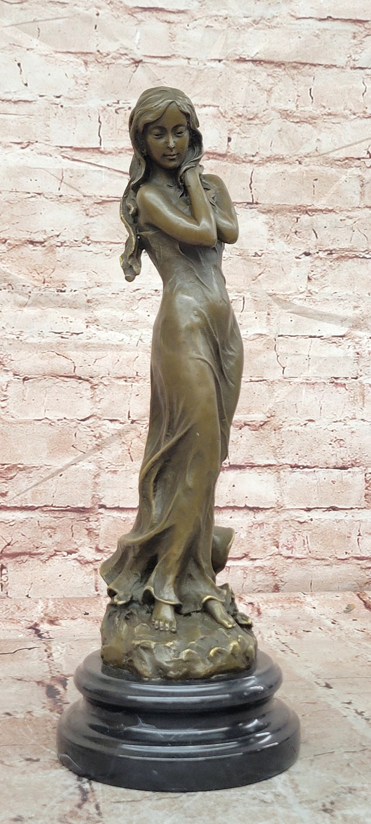 Sensual Female Bronze Sculpture in Art Deco Style | Handcrafted Statue by Milo | Lost Wax Technique