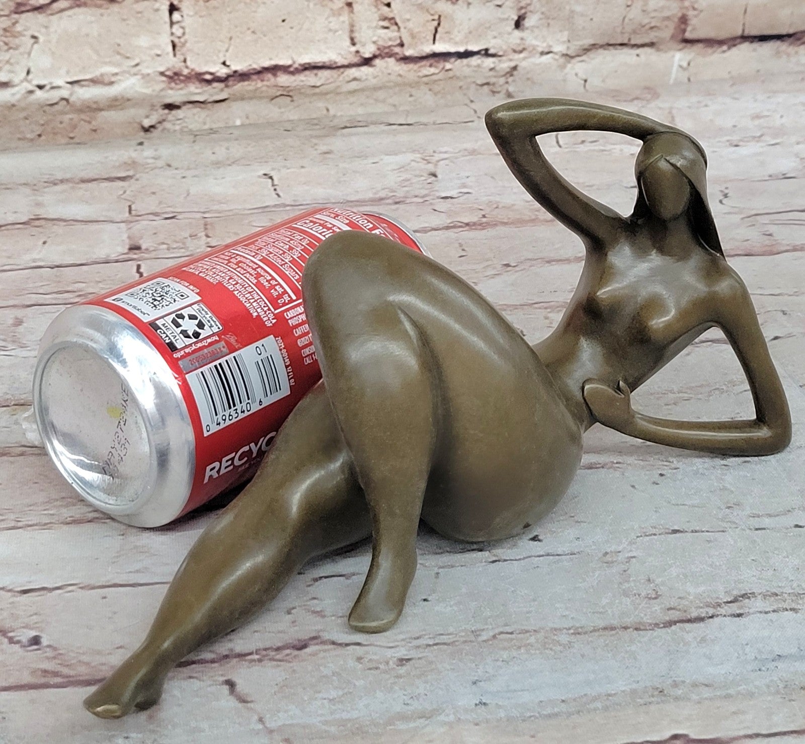 Exquisite Home Office Decor: Handmade Bronze Sculpture by Mario Nick, Classic Nude Woman