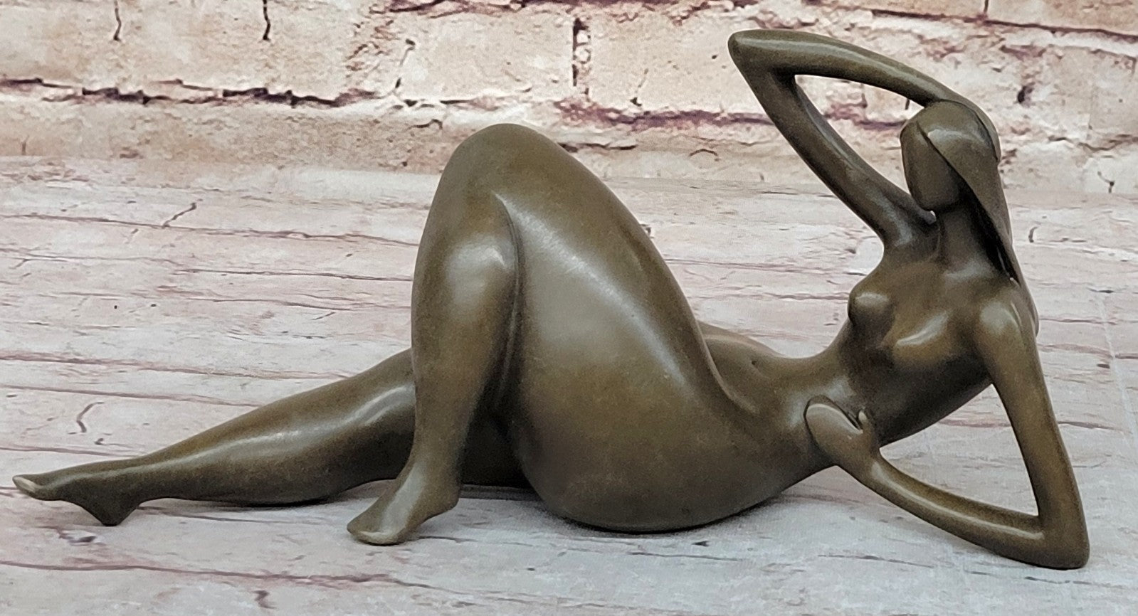 Exquisite Home Office Decor: Handmade Bronze Sculpture by Mario Nick, Classic Nude Woman
