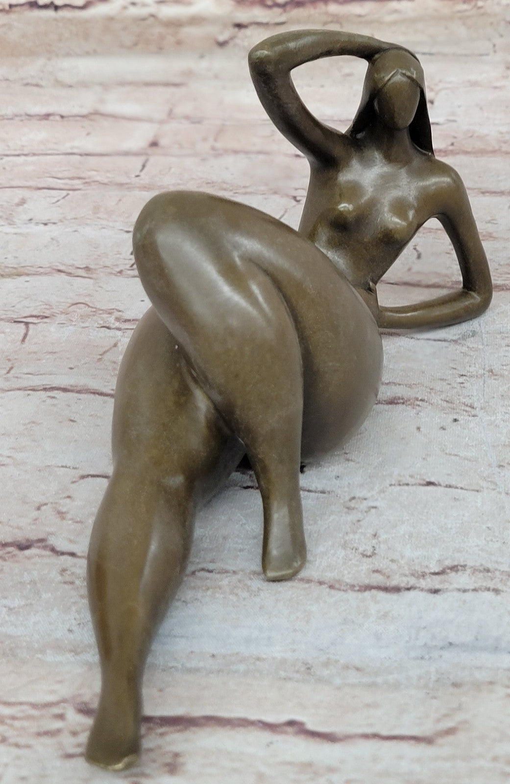 Exquisite Home Office Decor: Handmade Bronze Sculpture by Mario Nick, Classic Nude Woman