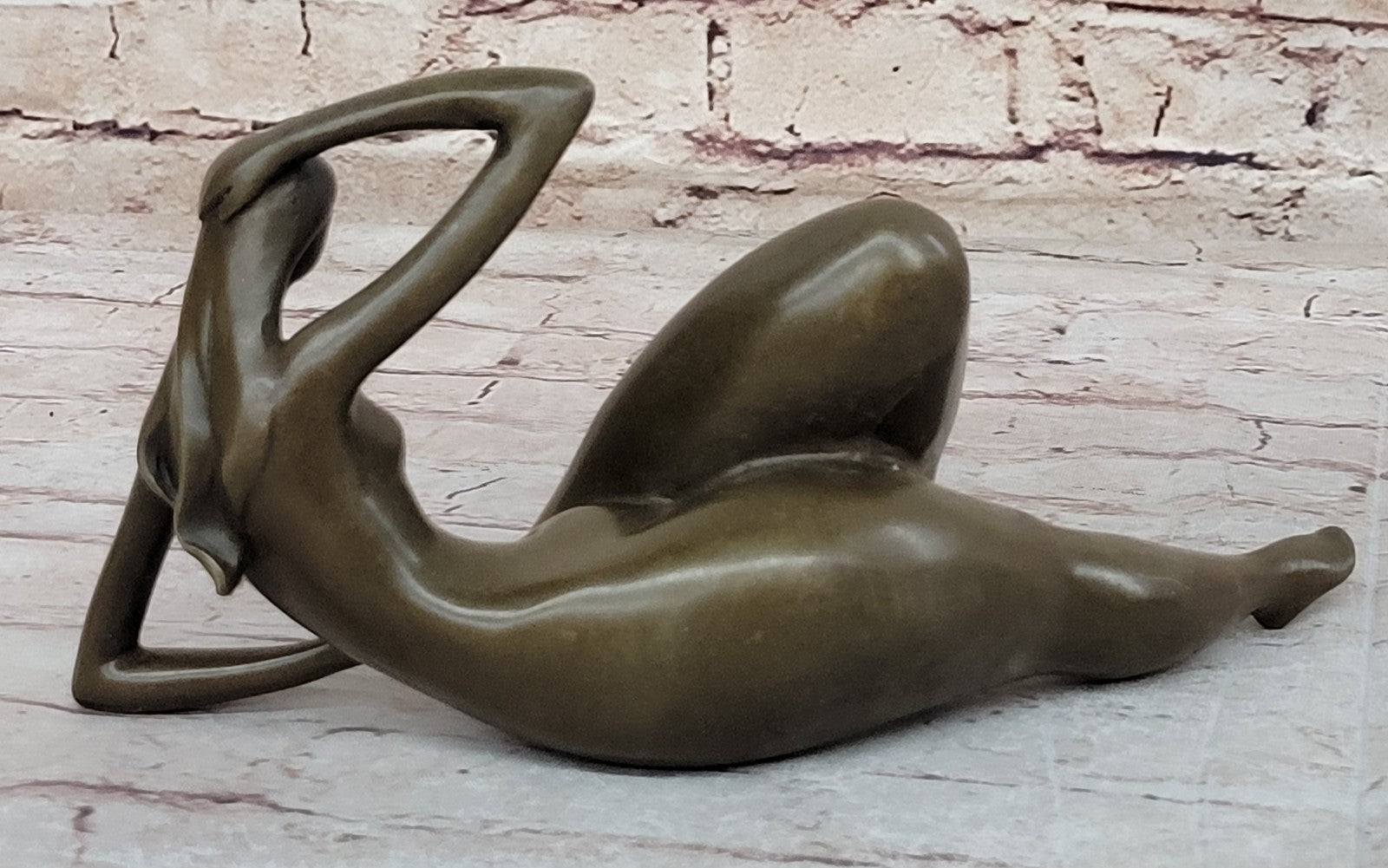Exquisite Home Office Decor: Handmade Bronze Sculpture by Mario Nick, Classic Nude Woman