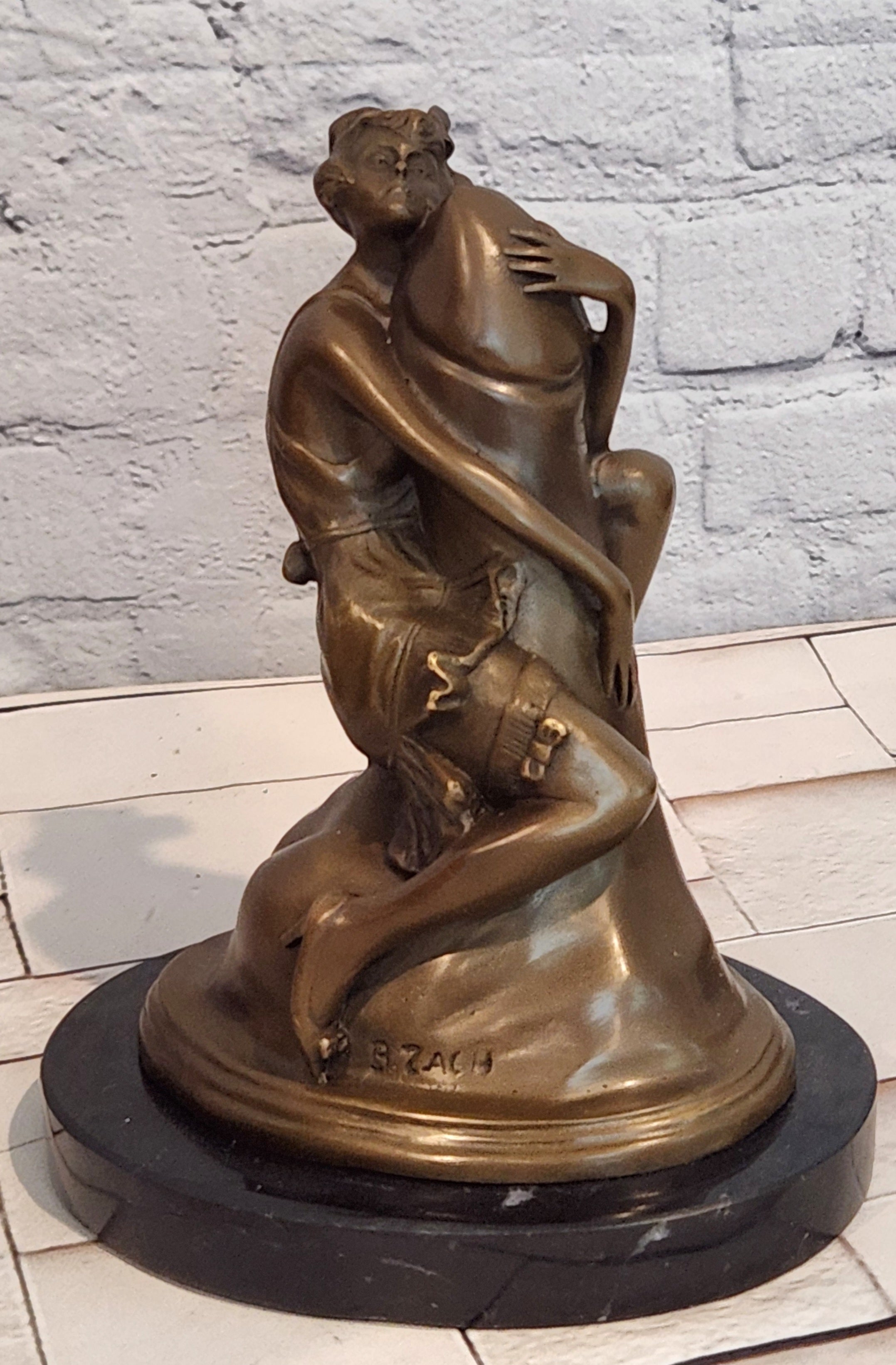 Woman Erotic Fantasy Nude Penis Bronze Sculpture Statue Figurine Figure Hotcast