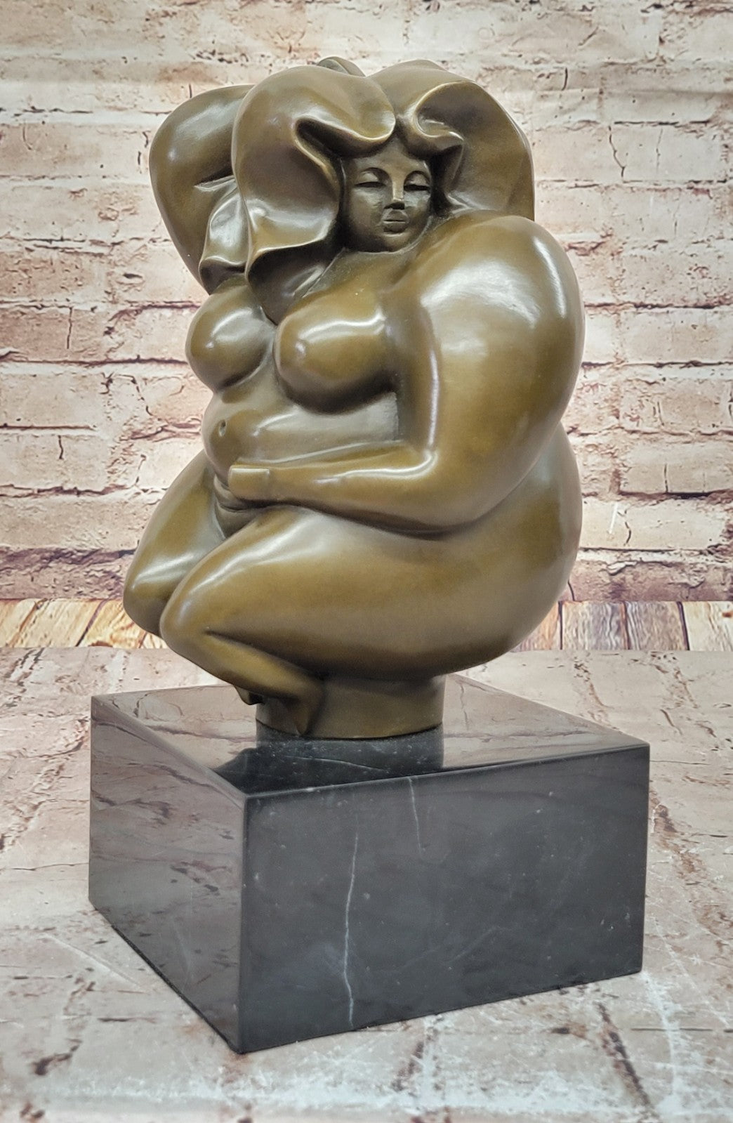 Cubby Nude Woman Bronze Figurine Handcrafted by Milo Figurine