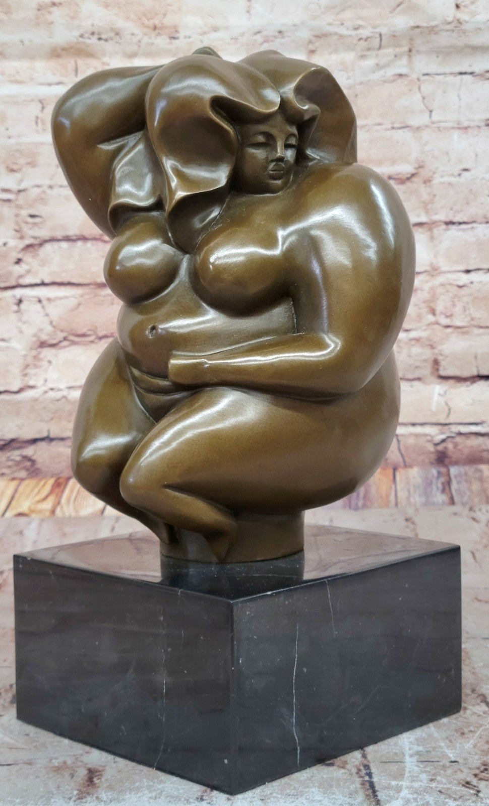 Cubby Nude Woman Bronze Figurine Handcrafted by Milo Figurine