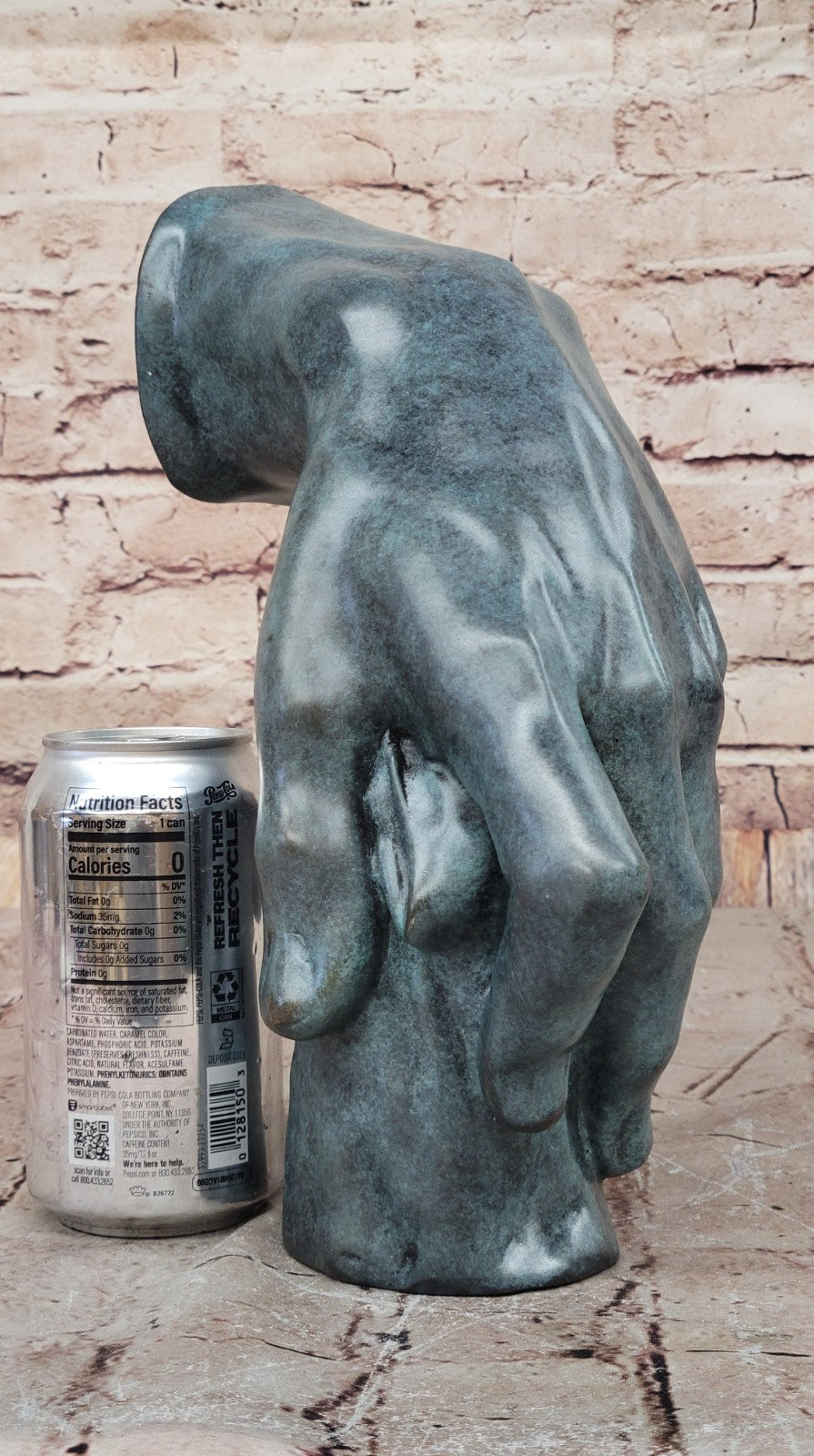 Mid Century Male Man Hand Genuine Bronze sculpture by Milo Home Decoration
