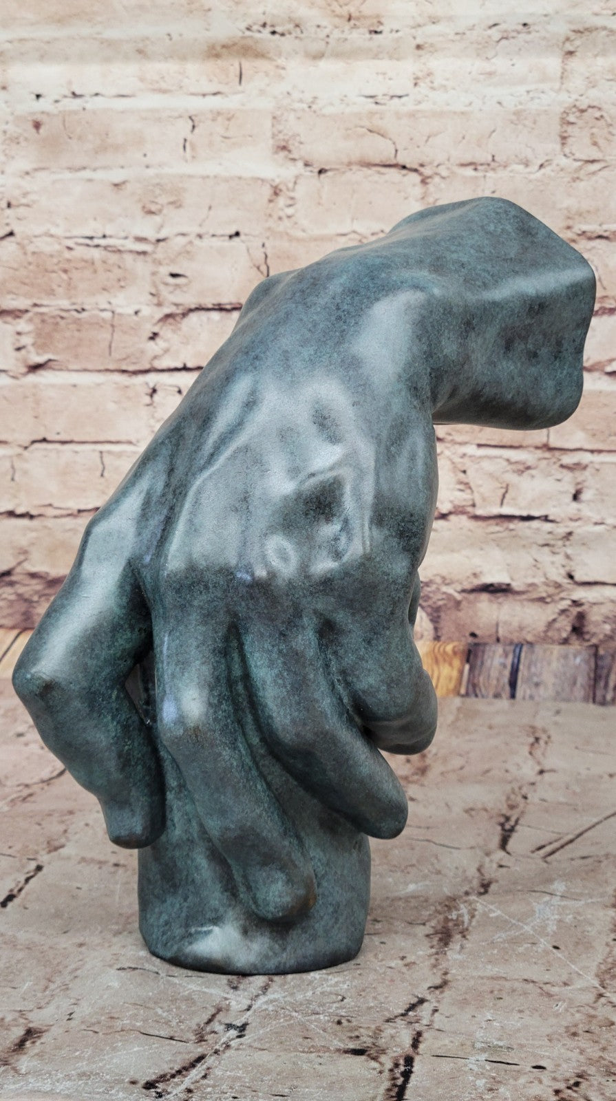 Mid Century Male Man Hand Genuine Bronze sculpture by Milo Home Decoration