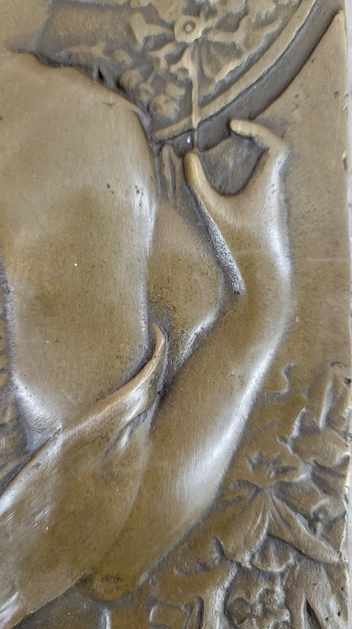 Vintage Signed Bronze Art Decor Relief Made in Spain Award Trophy Collector