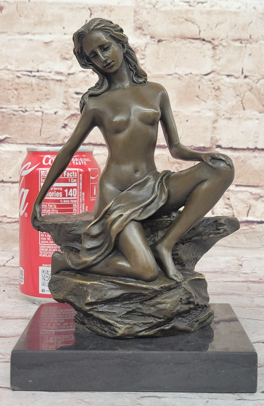 Nude Bronze Female Figurine Statue Naked Sexy Erotic Woman Lady Sculpture Figure