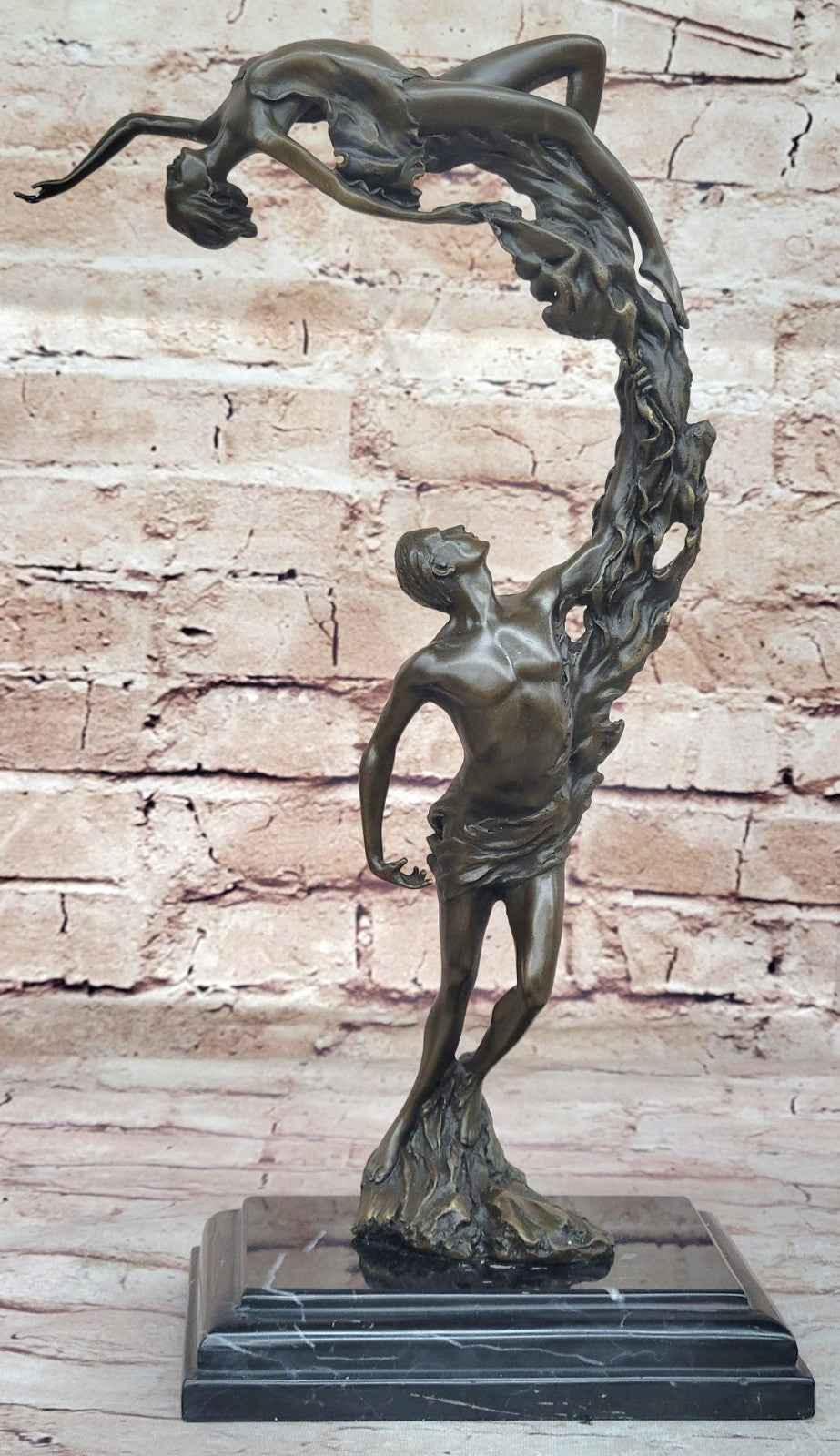 Aldo Vitaleh Prima Ballerina Bronze Sculpture Art Deco Marble Base Figurine Gift