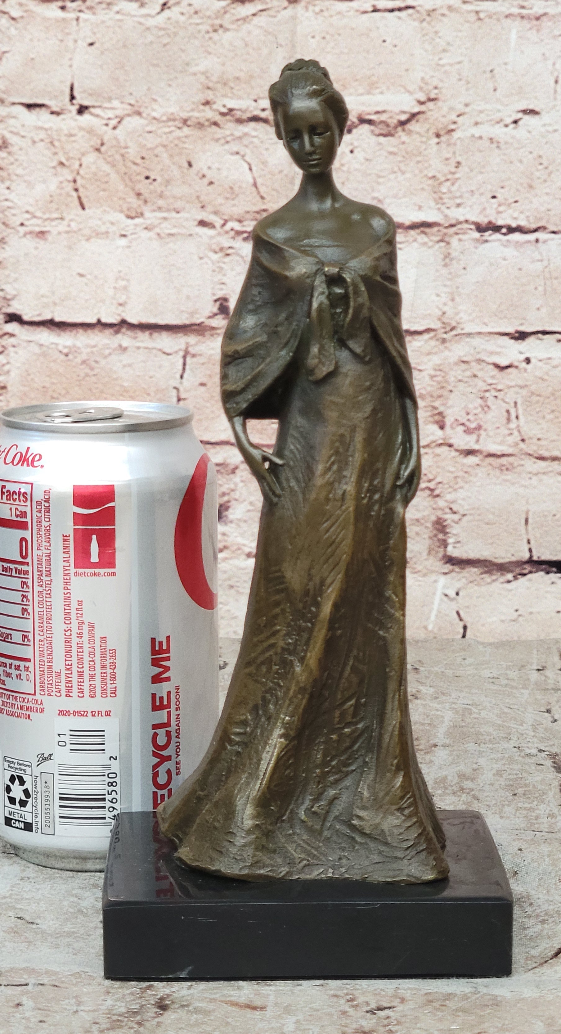 French Victorian Lady Vitaleh Elegant Pose Bronze Sculpture Statue Figurine SALE