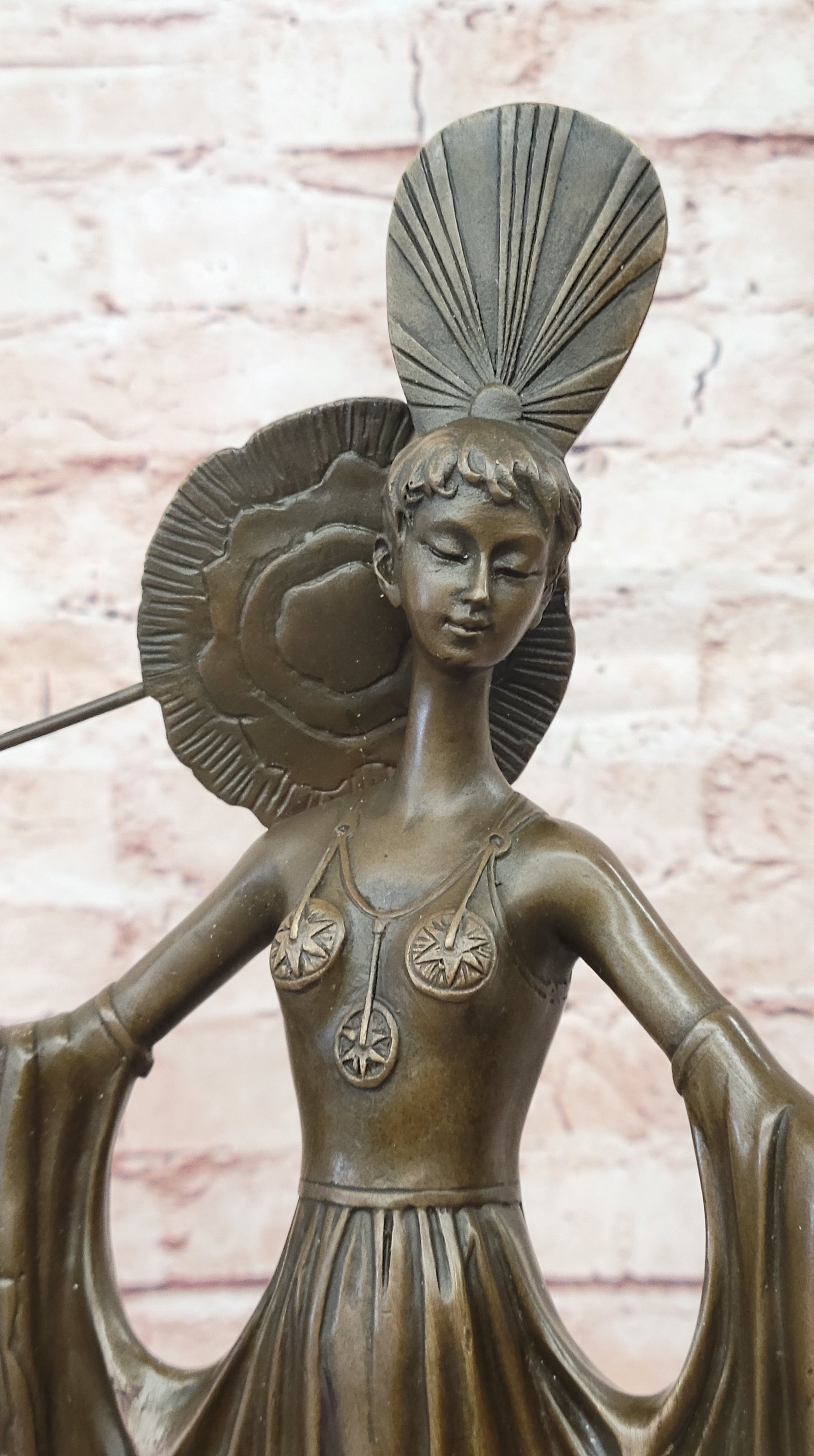 Handmade Julius Erte Bronze Lady - Art Deco Sculpture Hot Cast Lost Wax Method