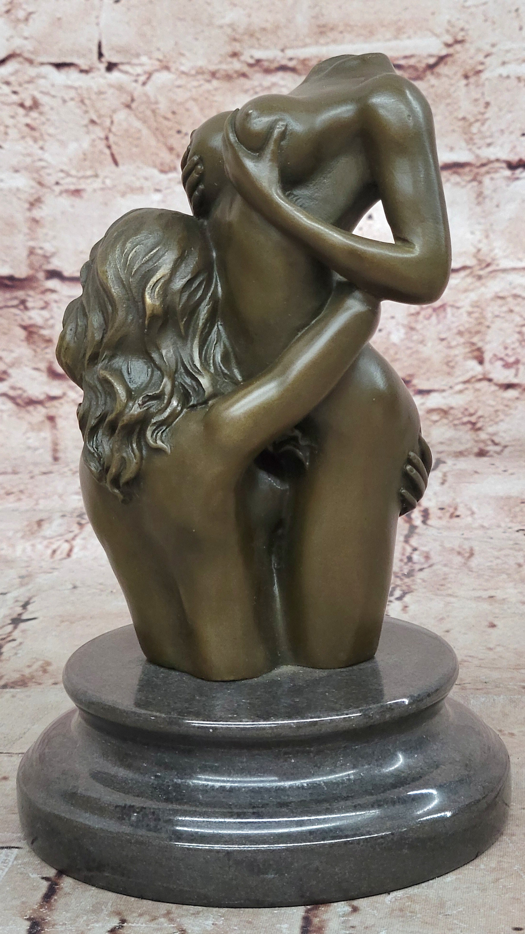 Two Nude Female Abstract Modern Bronze Sculpture Statue Figurine Figure Deal