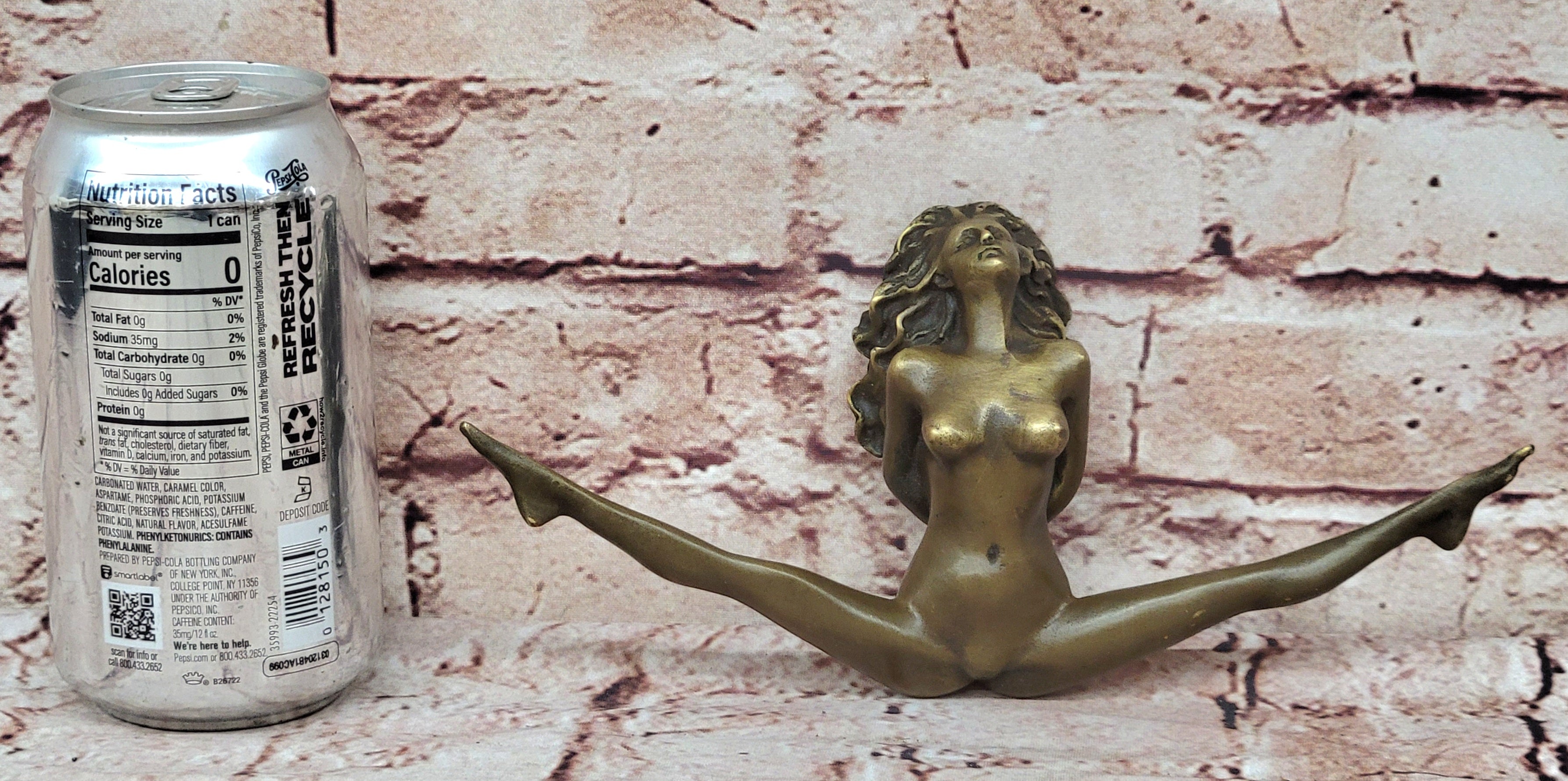 Sexy Girl Chantal - Artwork Nude -Bronze - Signed J. Patoue Sculpture Figurine