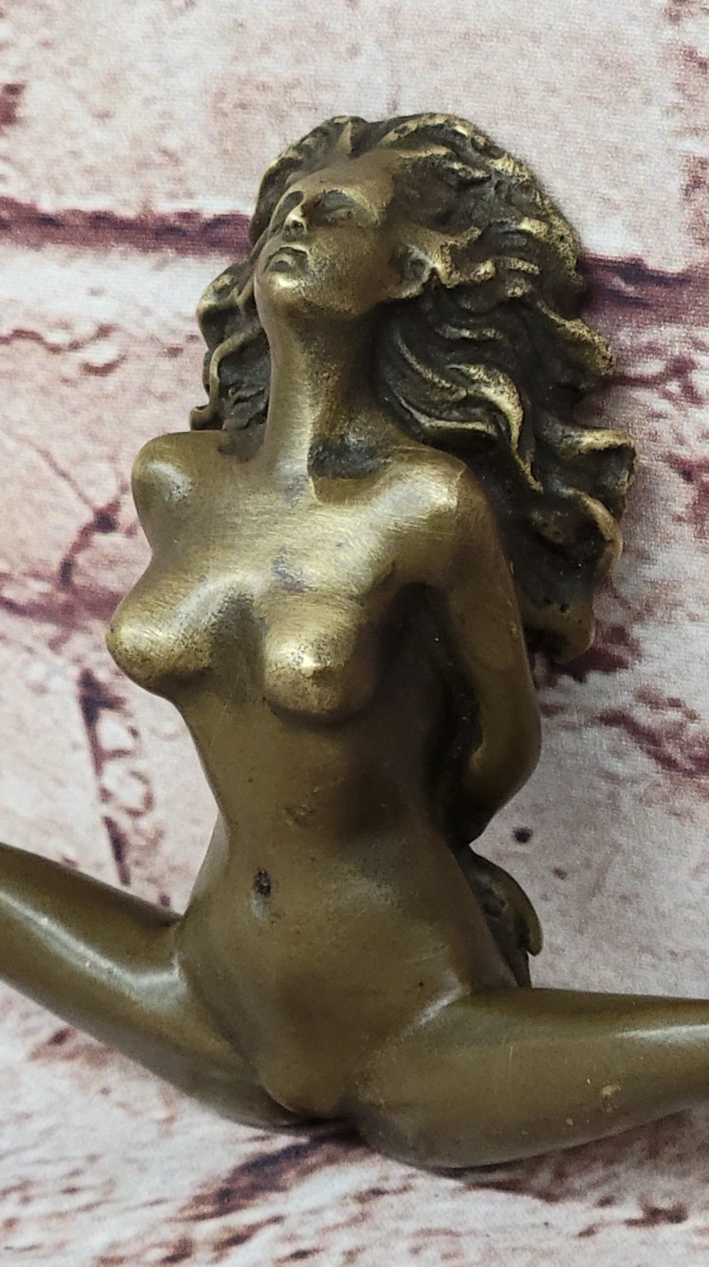 Sexy Girl Chantal - Artwork Nude -Bronze - Signed J. Patoue Sculpture Figurine