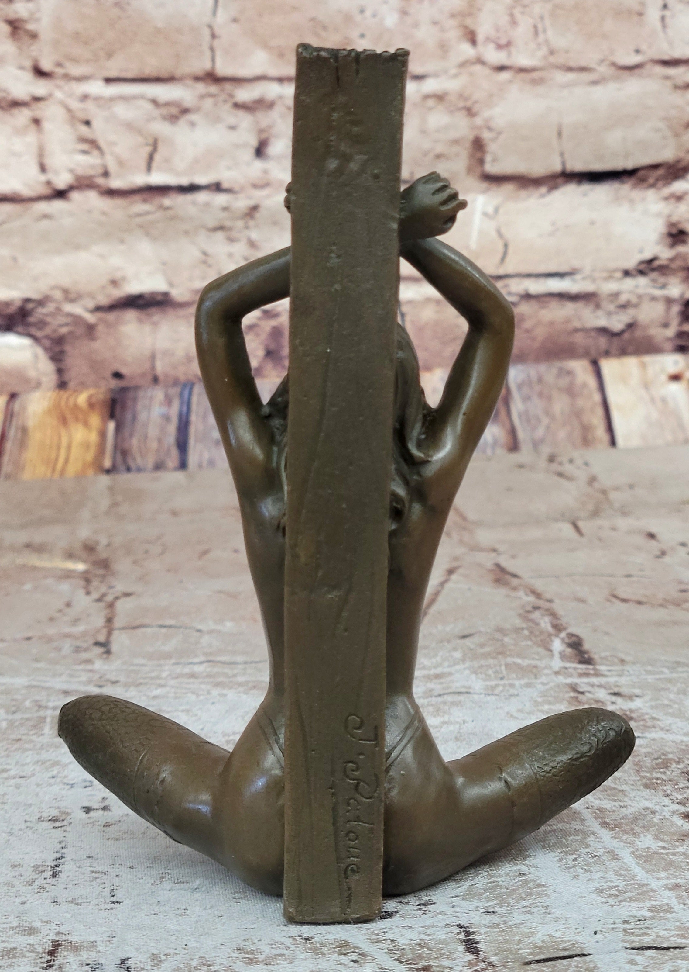 Nude Bronze Sculpture, Hand Made Statue Erotic Rare Original Patoue Lady Sale