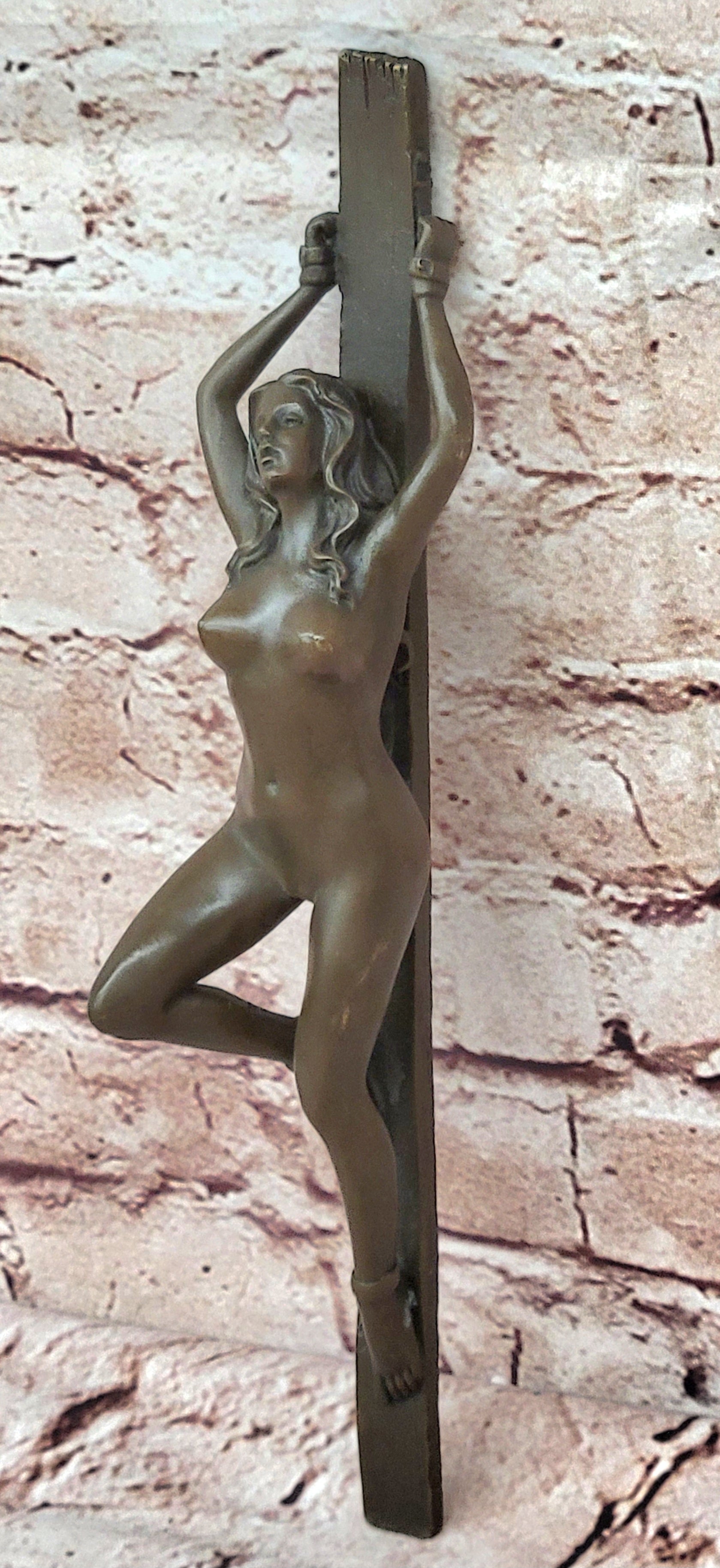 Handcrafted bronze sculpture SALE Chained Erotic Bergman Signed Vienna Artwork