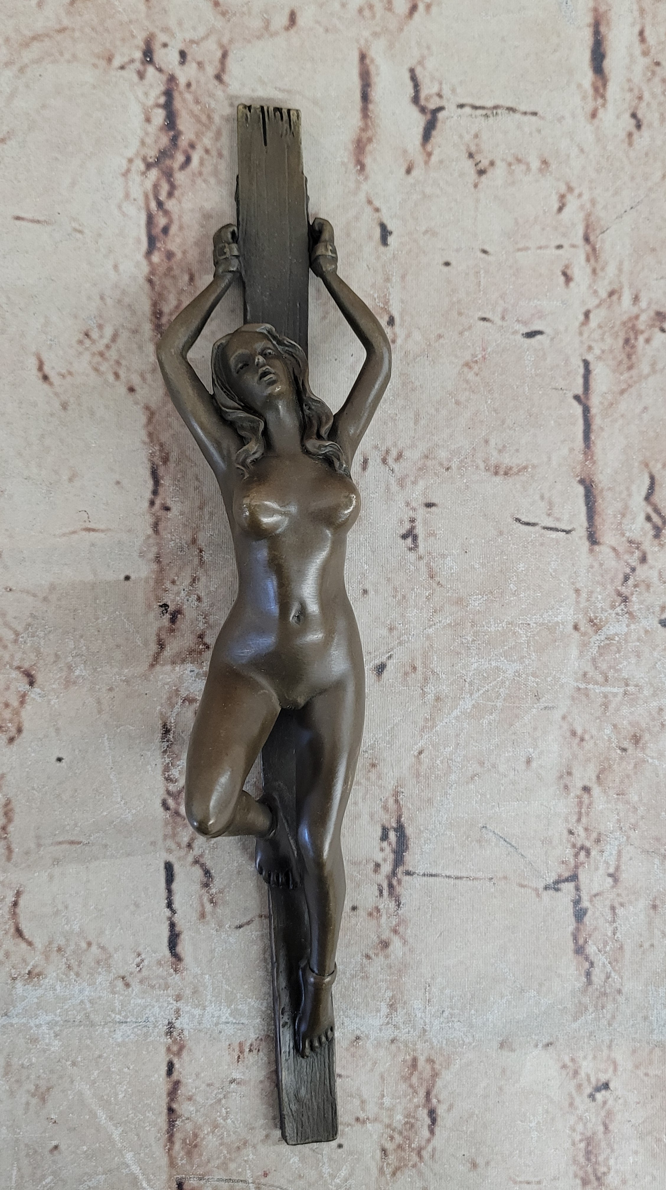 Handcrafted bronze sculpture SALE Chained Erotic Bergman Signed Vienna Artwork