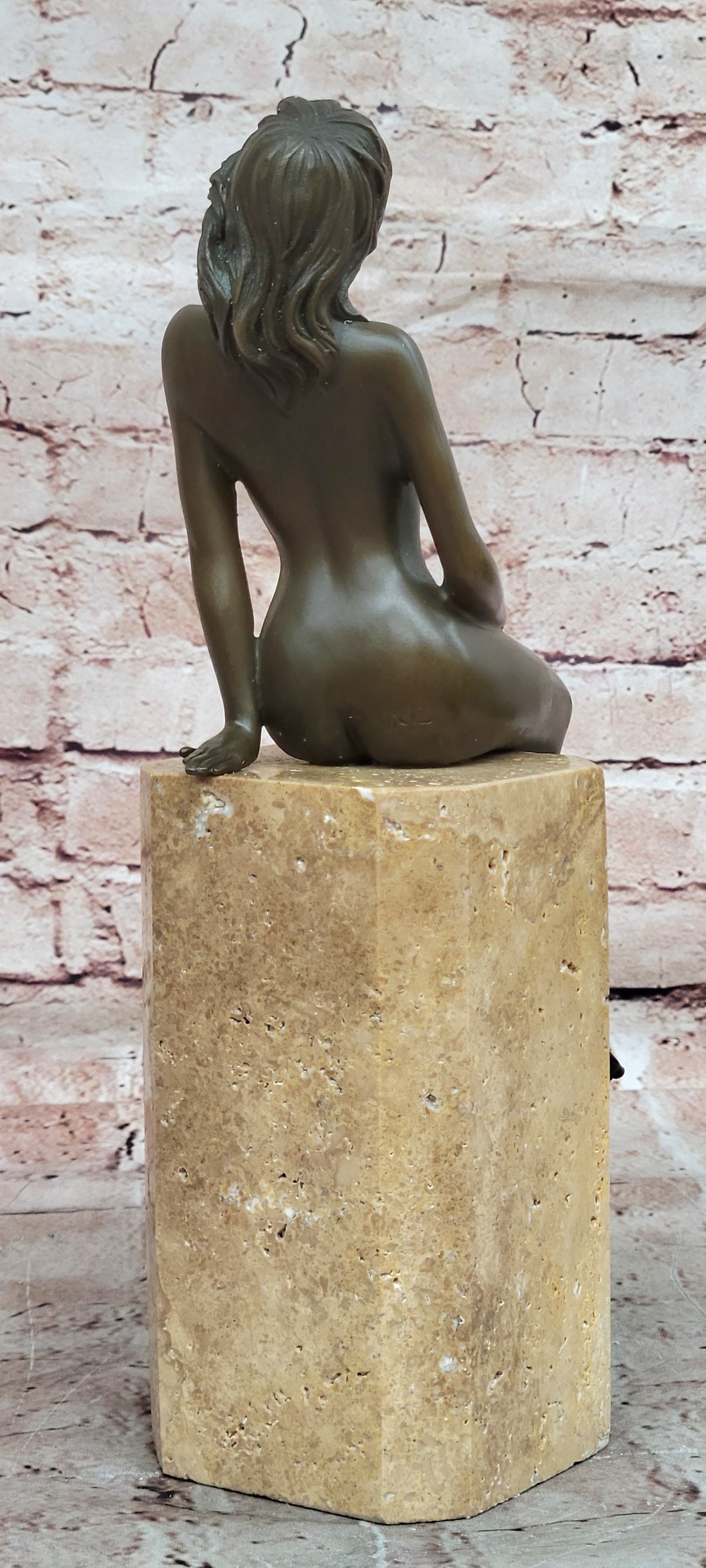 Art Deco Sculpture Nude Woman Girl Erotic Female Body Bronze Statue SALE