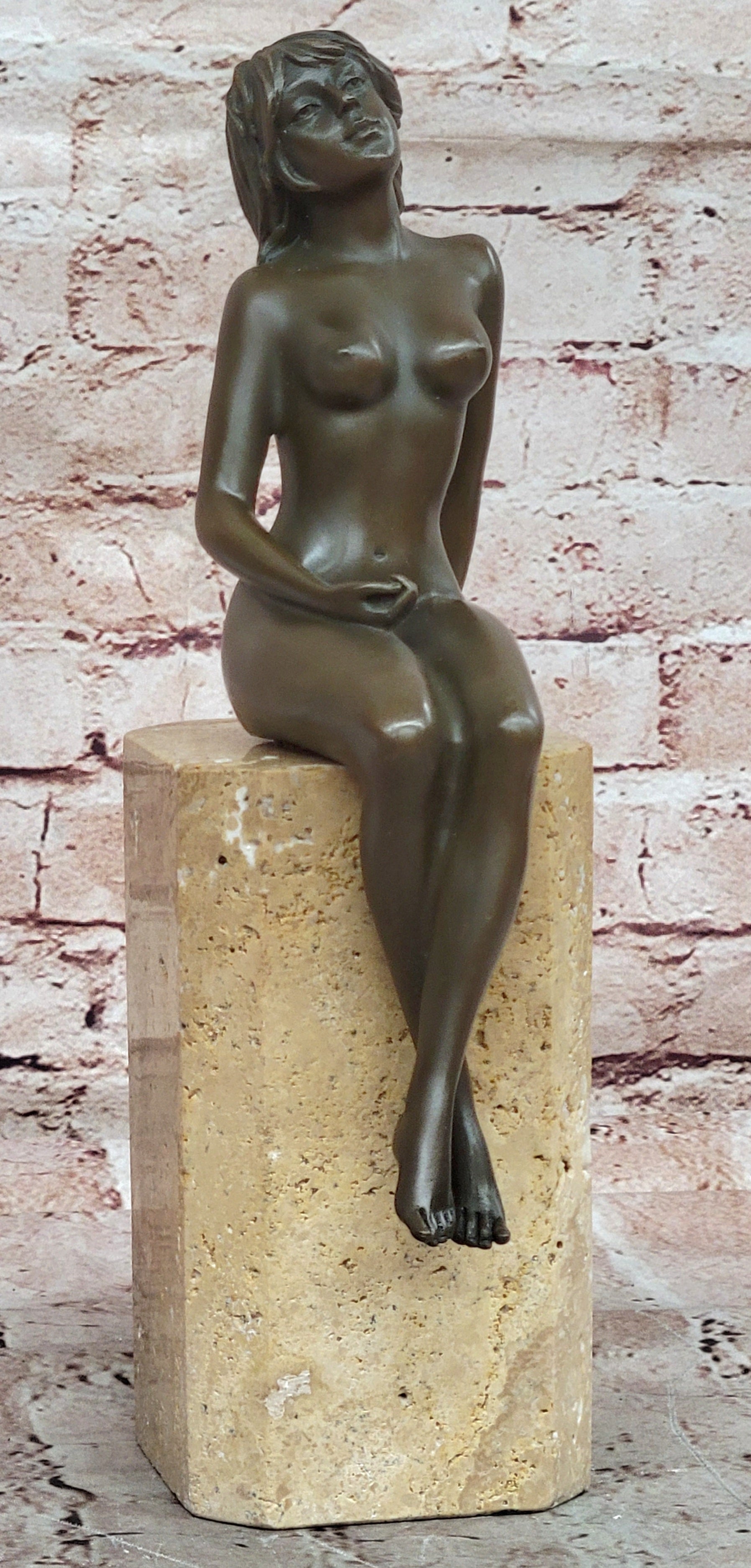 Art Deco Sculpture Nude Woman Girl Erotic Female Body Bronze Statue SALE