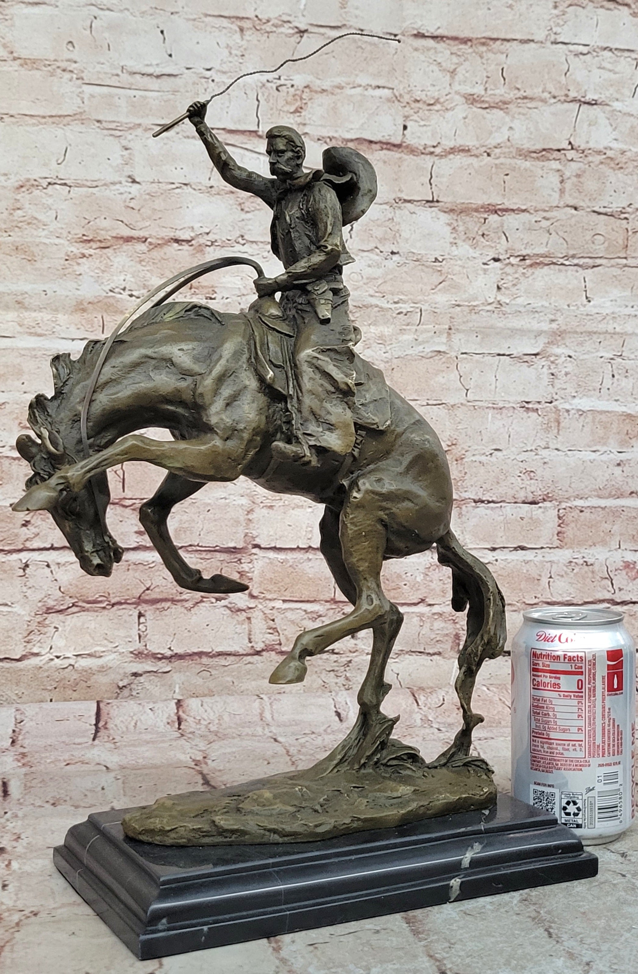 Bronze Sculpture Hot Cast Bronco Buster White House Display by Remington Figure