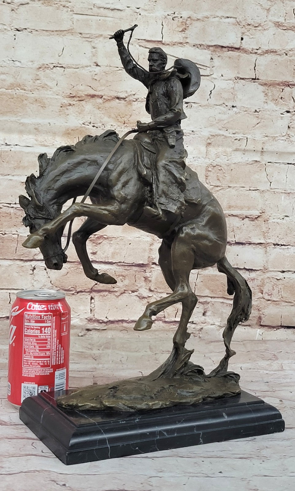 Bronze Sculpture Hot Cast Bronco Buster White House Display by Remington Figure
