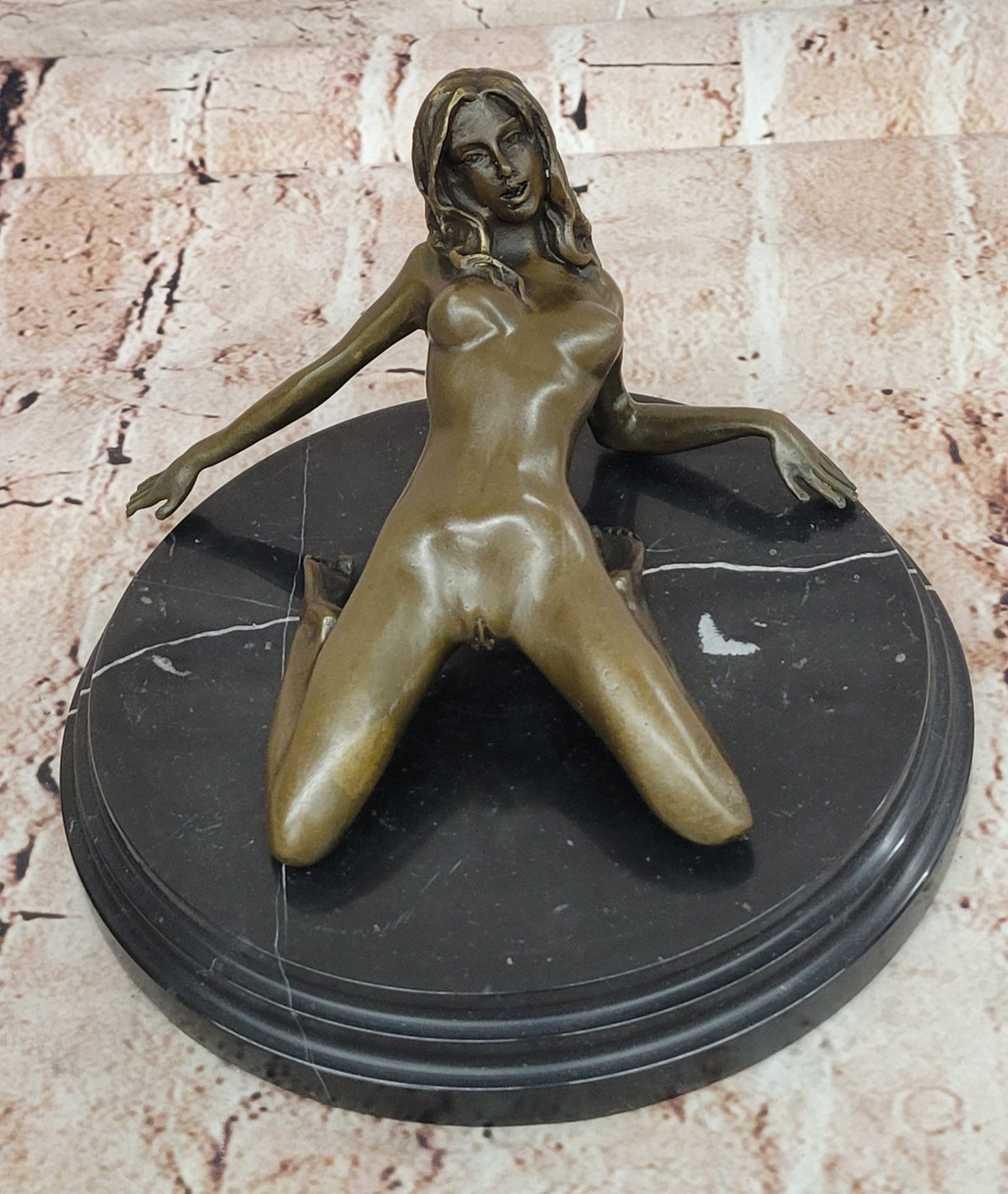 Handcrafted Sexy Nude Woman Bronze Sculpture Collectible Lost Wax Figurine Sale