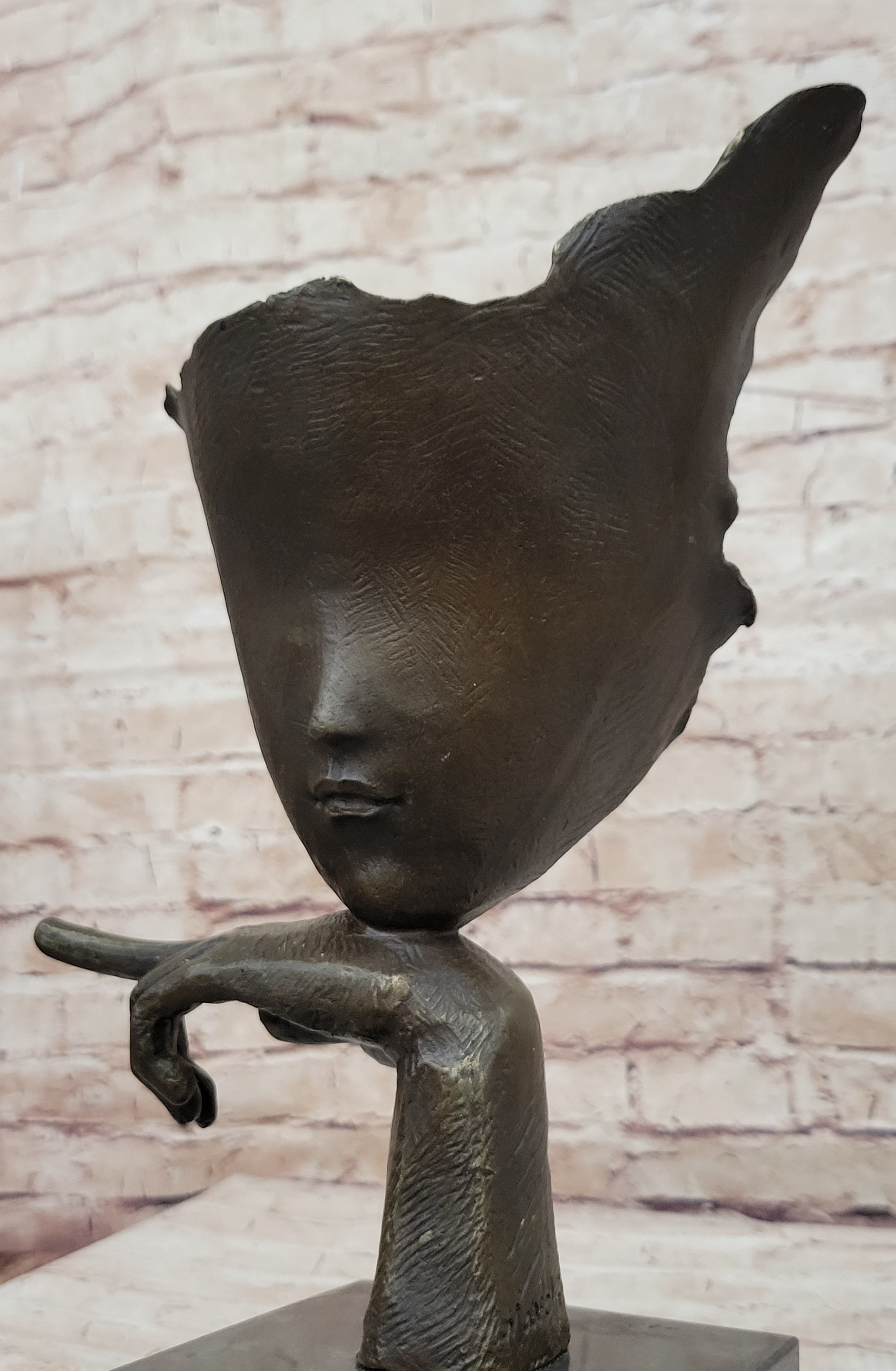 Handcrafted Bronze Blind Beauty by Mavchi Detailed Sculpture Home Decoration Sale