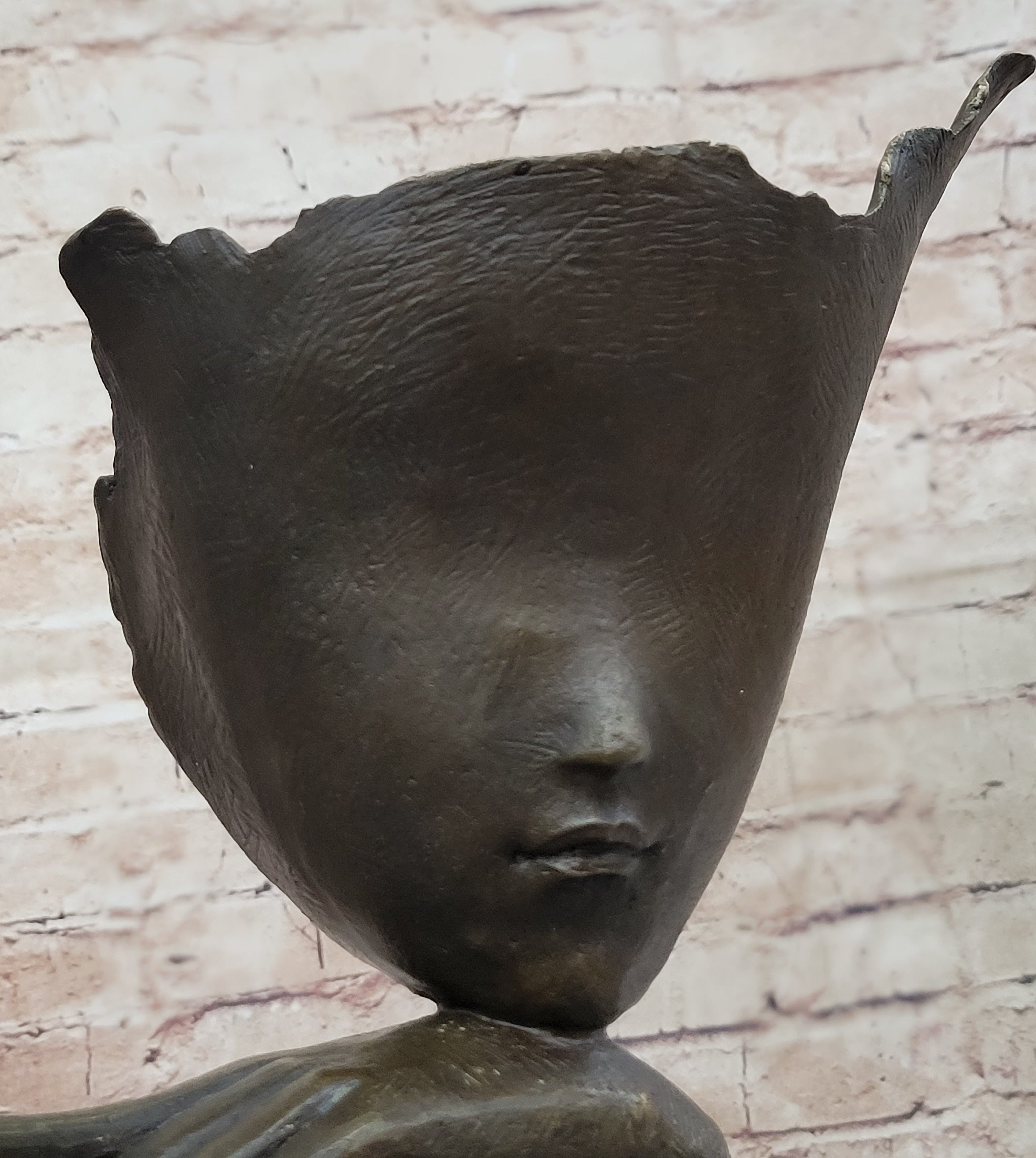 Handcrafted Bronze Blind Beauty by Mavchi Detailed Sculpture Home Decoration Sale