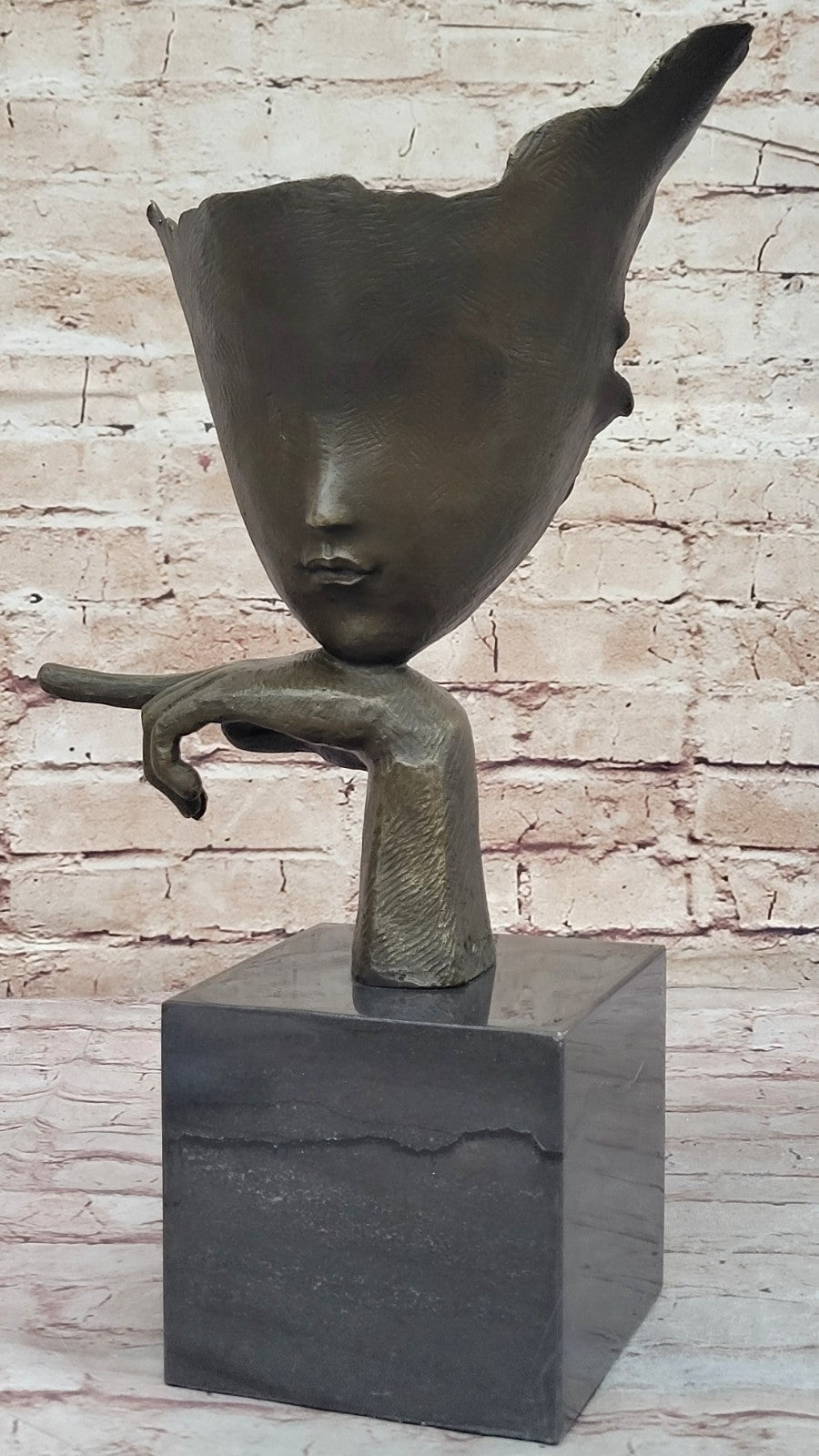 Handcrafted Bronze Blind Beauty by Mavchi Detailed Sculpture Home Decoration Sale