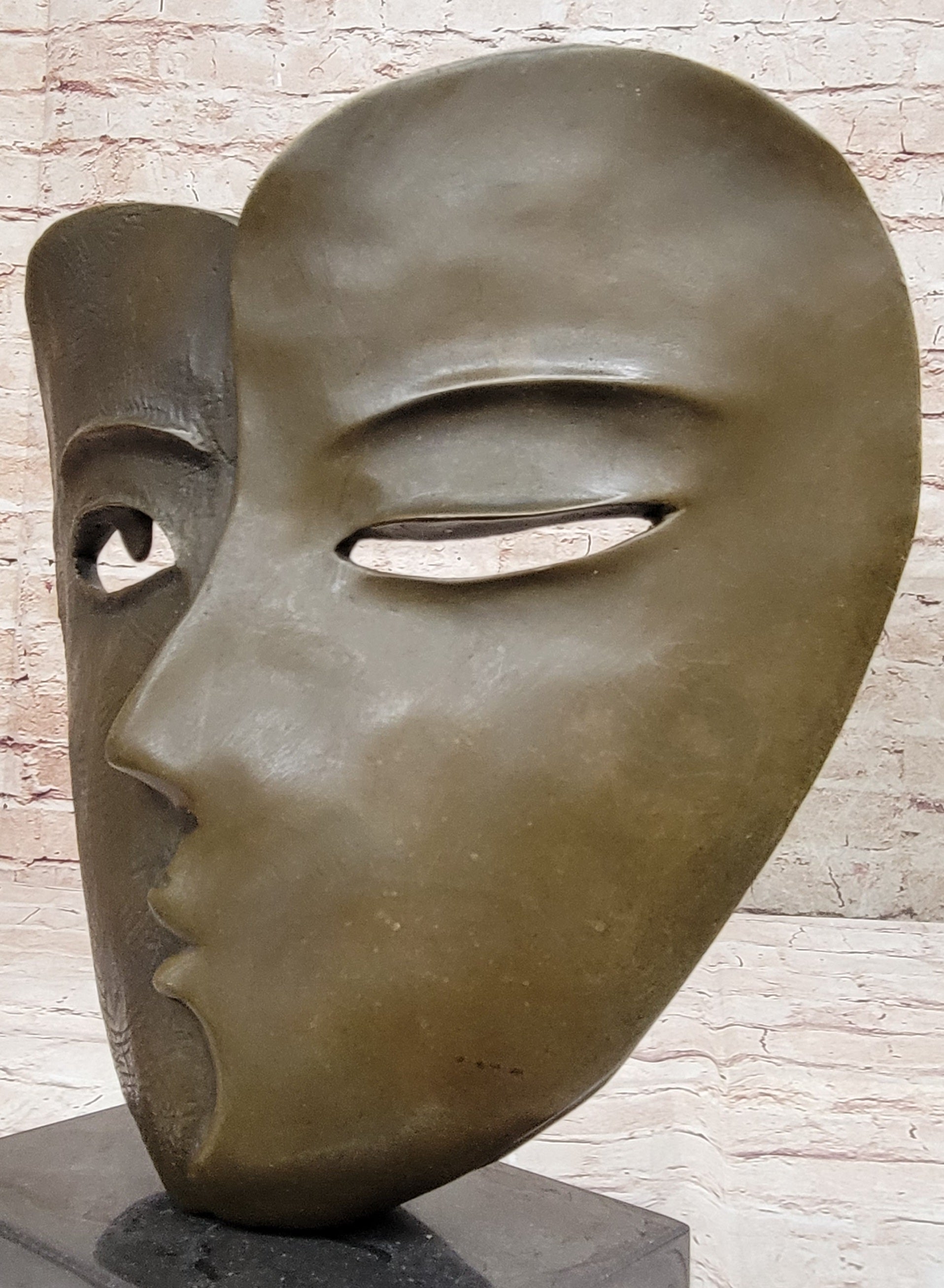 LOVELY QUALITY PURE BRONZE PICASSO SCULPTURE SUBSTANTIAL ABSTRACT MODERN ART DECO