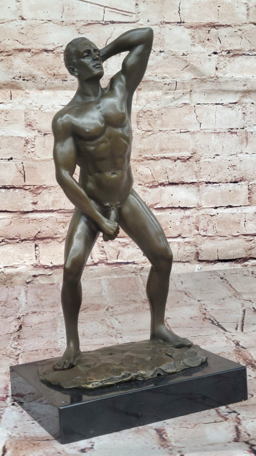 BRASS/BRONZE/COPPER Large Male Nude Statue Figurine Collectible Gay Body SALE
