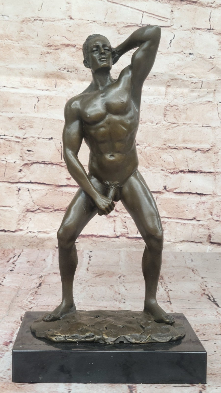 BRASS/BRONZE/COPPER Large Male Nude Statue Figurine Collectible Gay Body SALE