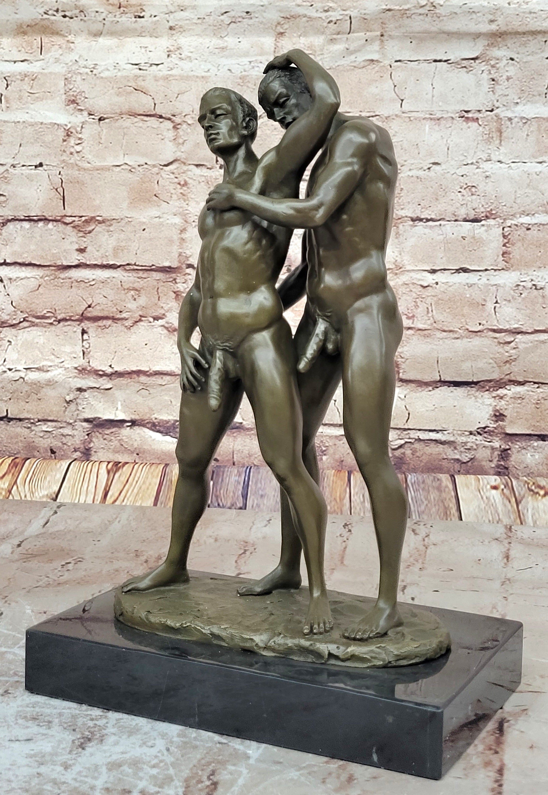 Nude Bronze Sculpture Detailed Superb Statue Hand Made Classic Erotic Art Figurine