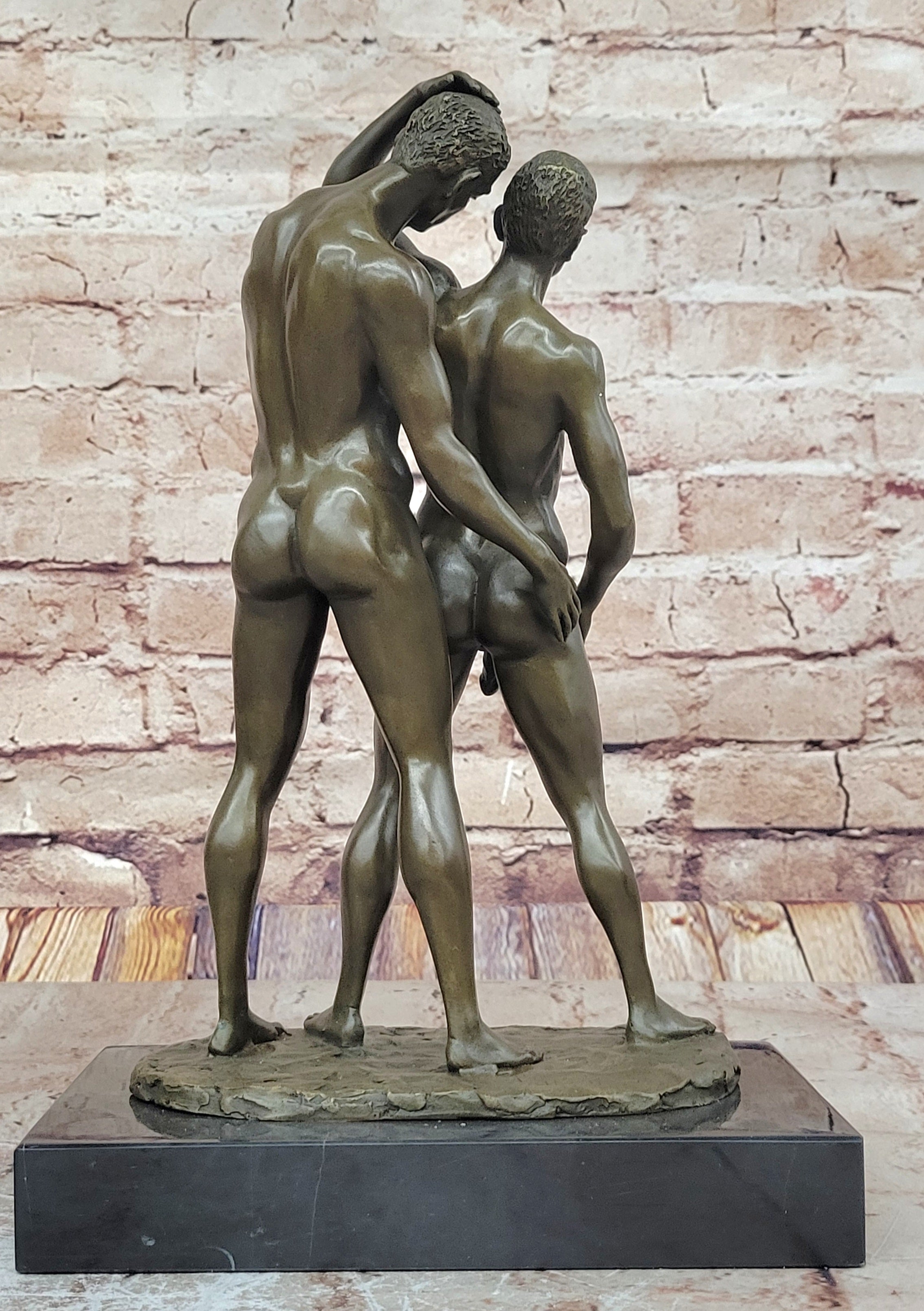 Nude Bronze Sculpture Detailed Superb Statue Hand Made Classic Erotic Art Figurine
