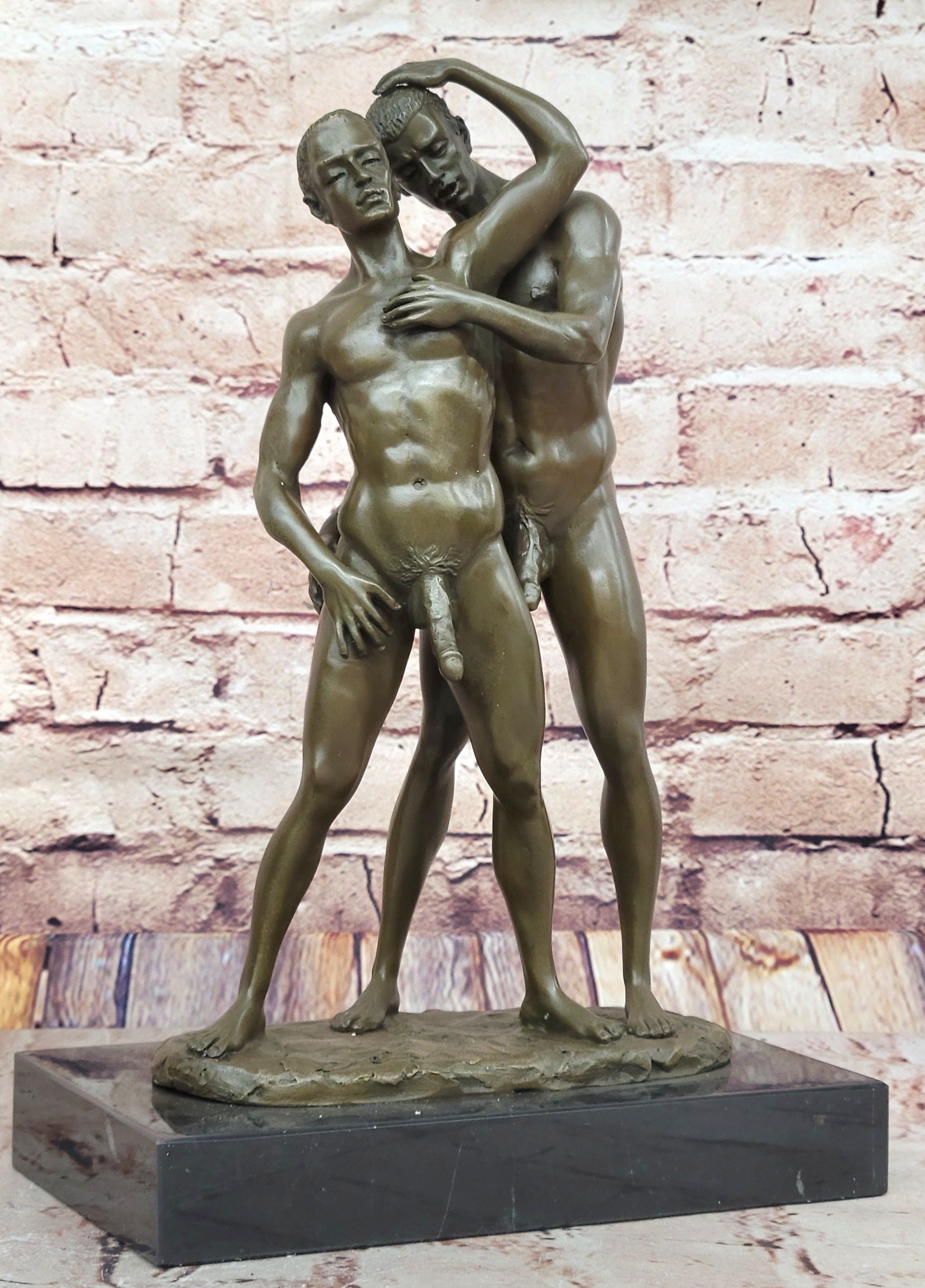 Nude Bronze Sculpture Detailed Superb Statue Hand Made Classic Erotic Art Figurine